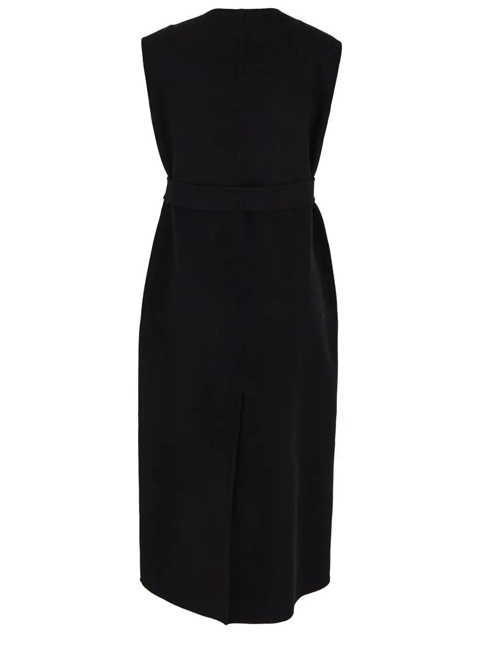 Shop Max Mara Plava Sleeveless Coat In Nero