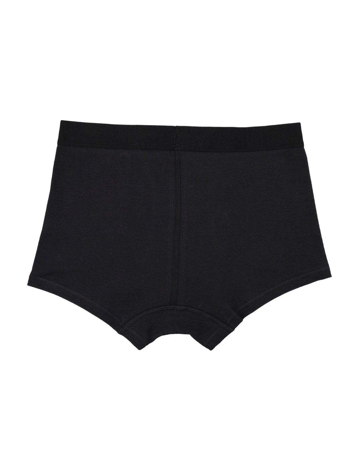 Shop Marine Serre Logo Embroidered Ribbed Boxers In Black