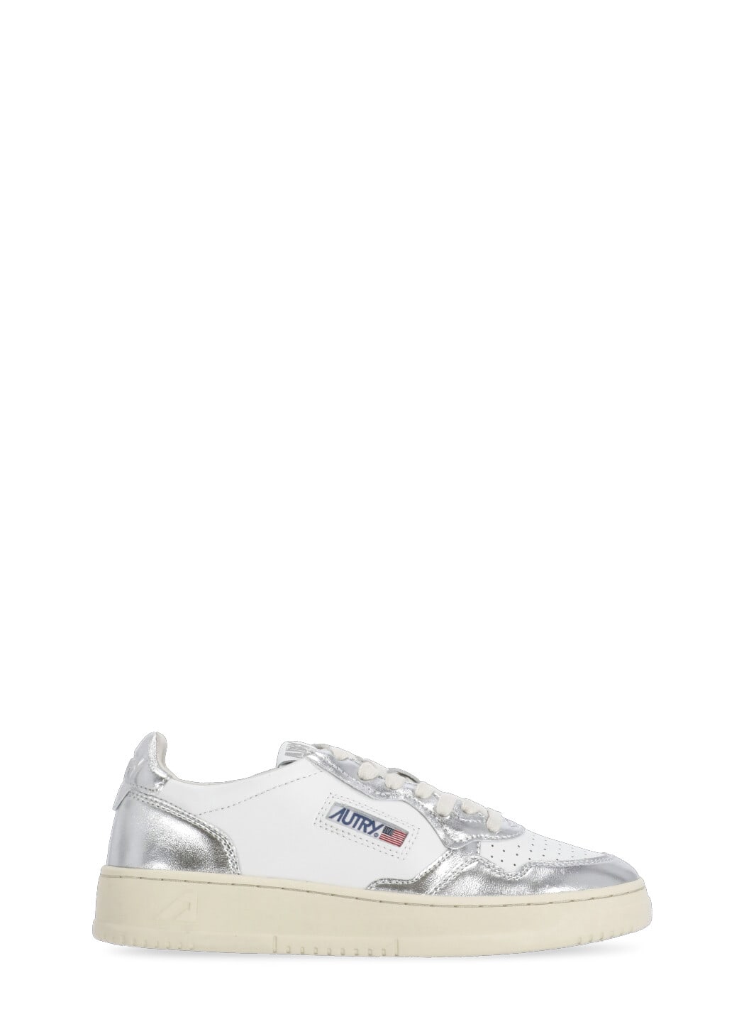 Shop Autry Medalist Low Sneakers In Silver