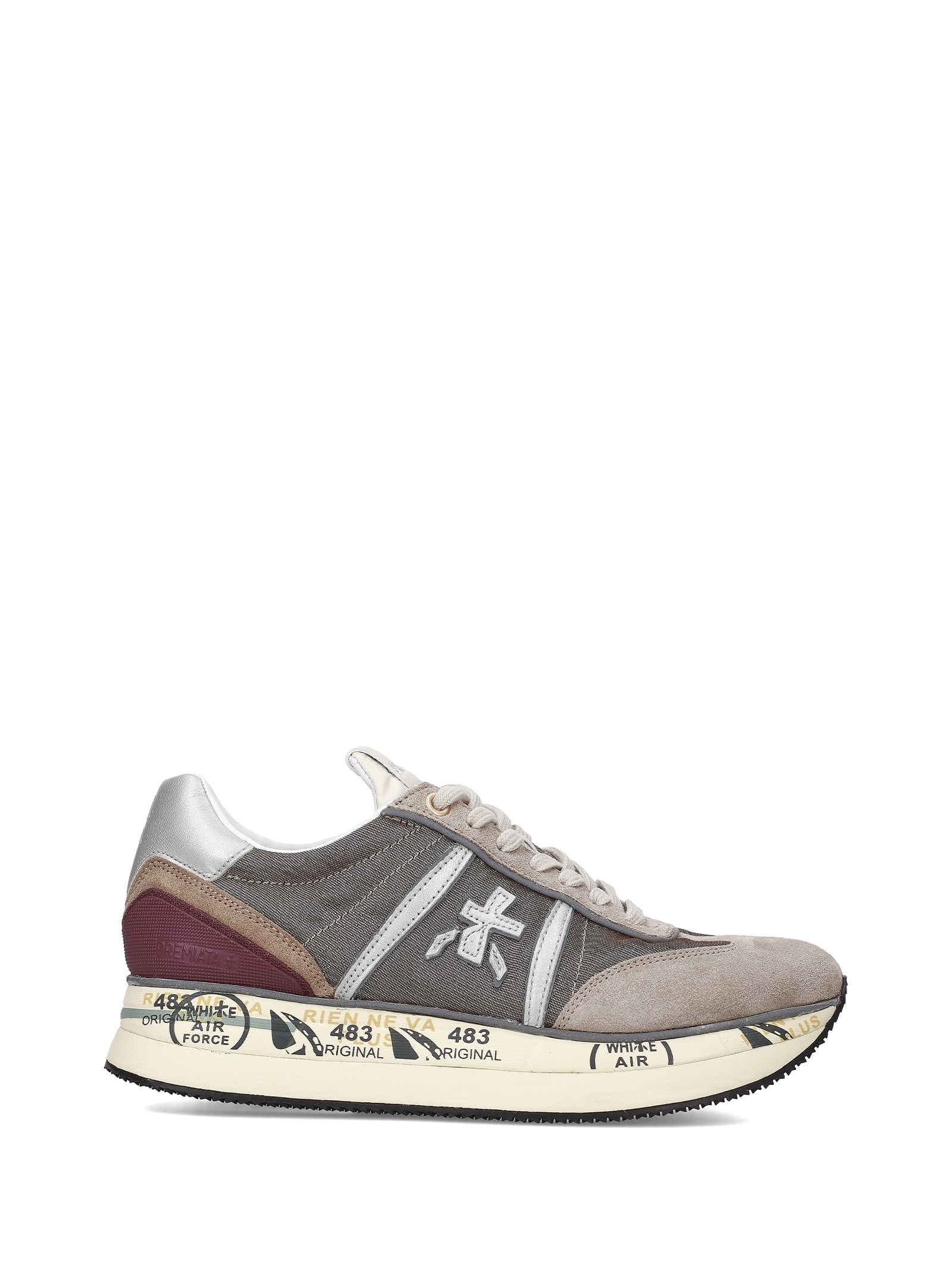 White Premiata Sneaker Conny 6979 Grey In Grigio