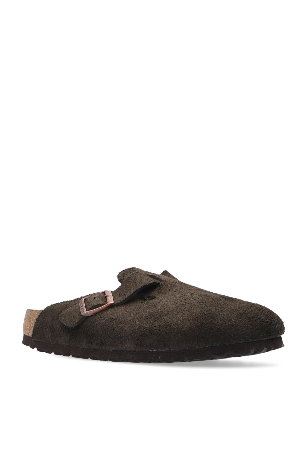 Shop Birkenstock Boston Bs Slides In Brown