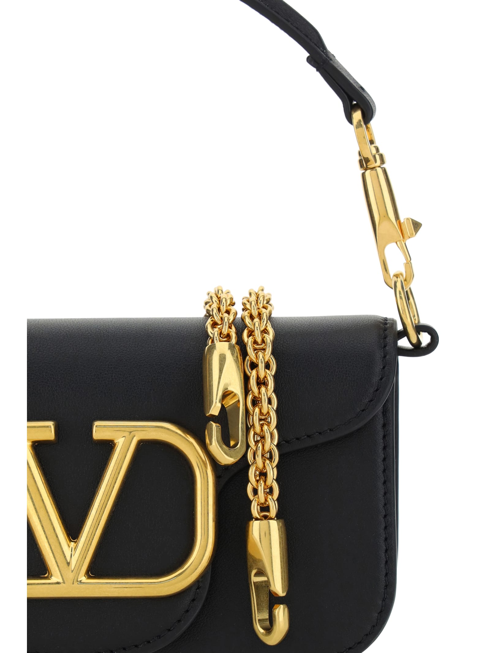 Shop Valentino Small Locò Shoulder Bag In Nero