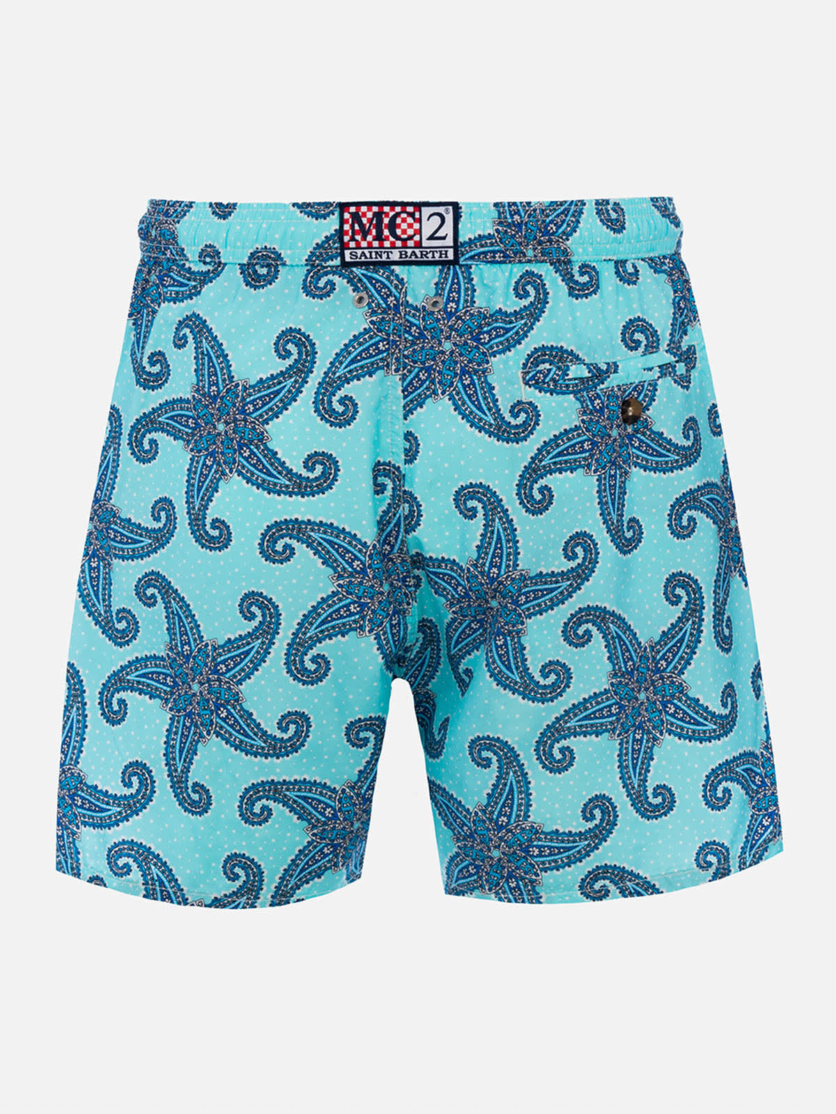 MC2 SAINT BARTH MAN LIGHTWEIGHT FABRIC SWIM-SHORTS LIGHTING 70 WITH PAISLEY PRINT