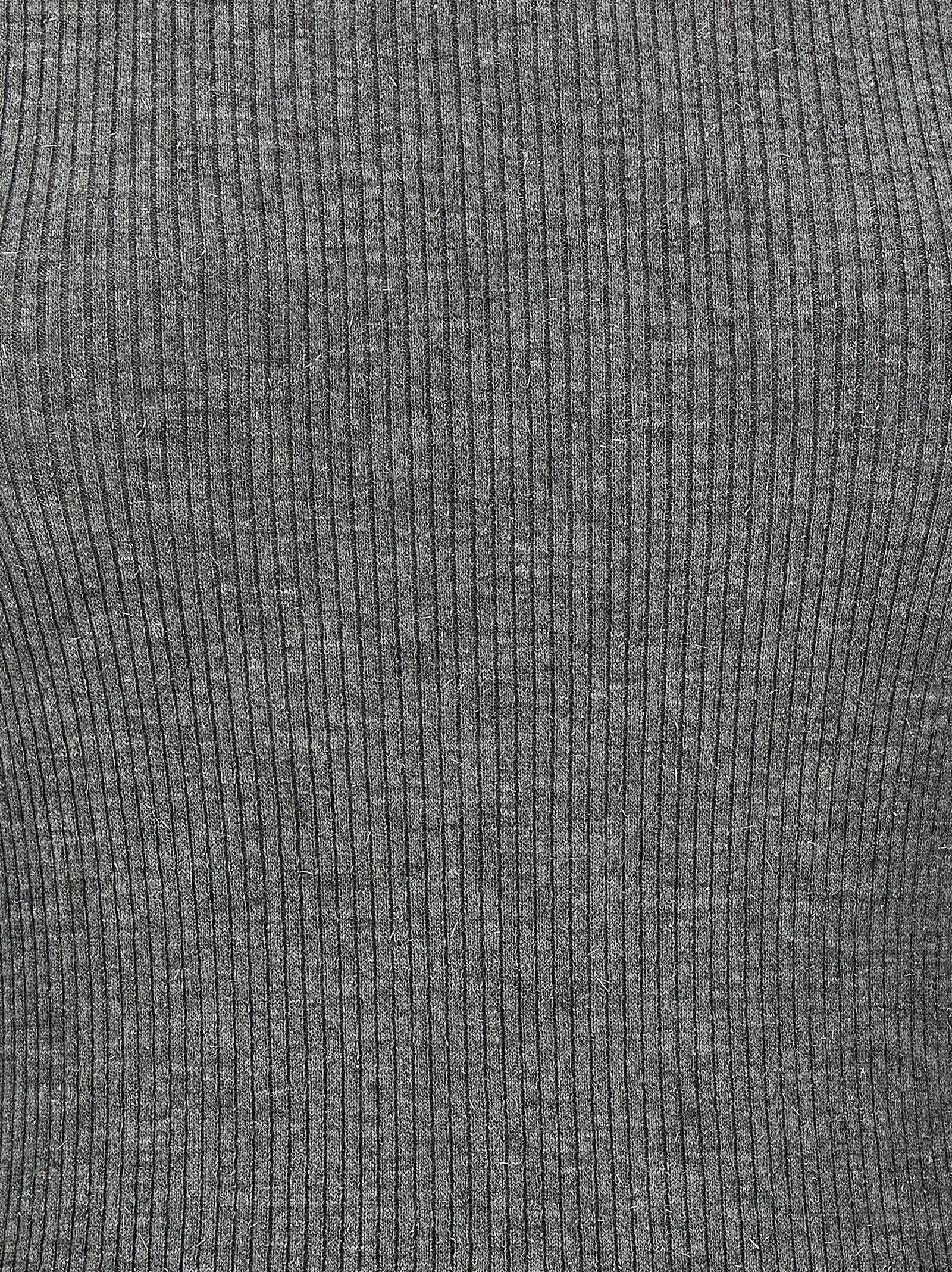 Shop Brunello Cucinelli Lurex Ribbed Sweater In Gray