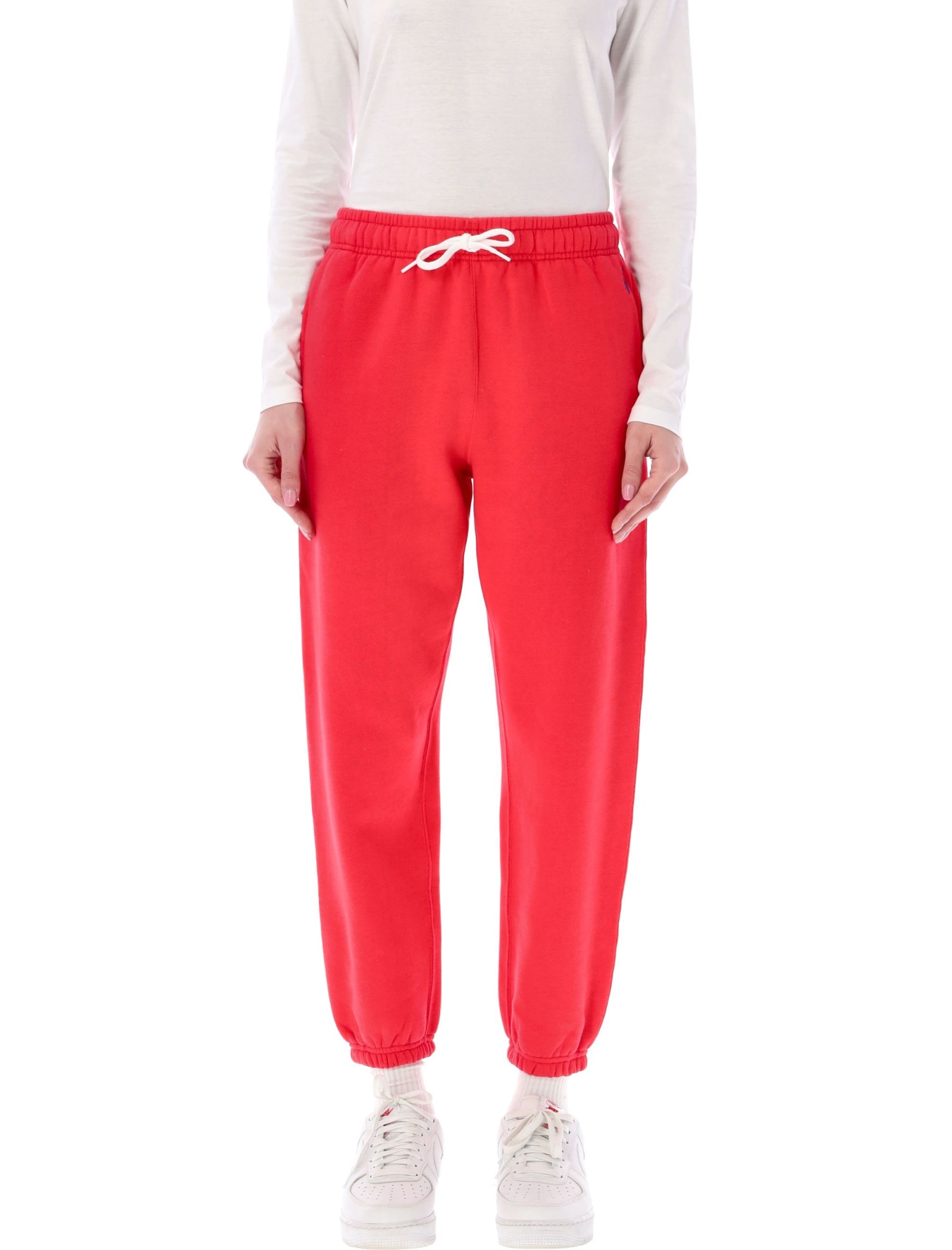 Shop Polo Ralph Lauren Classic Jogging Pants In Ibiscus Red
