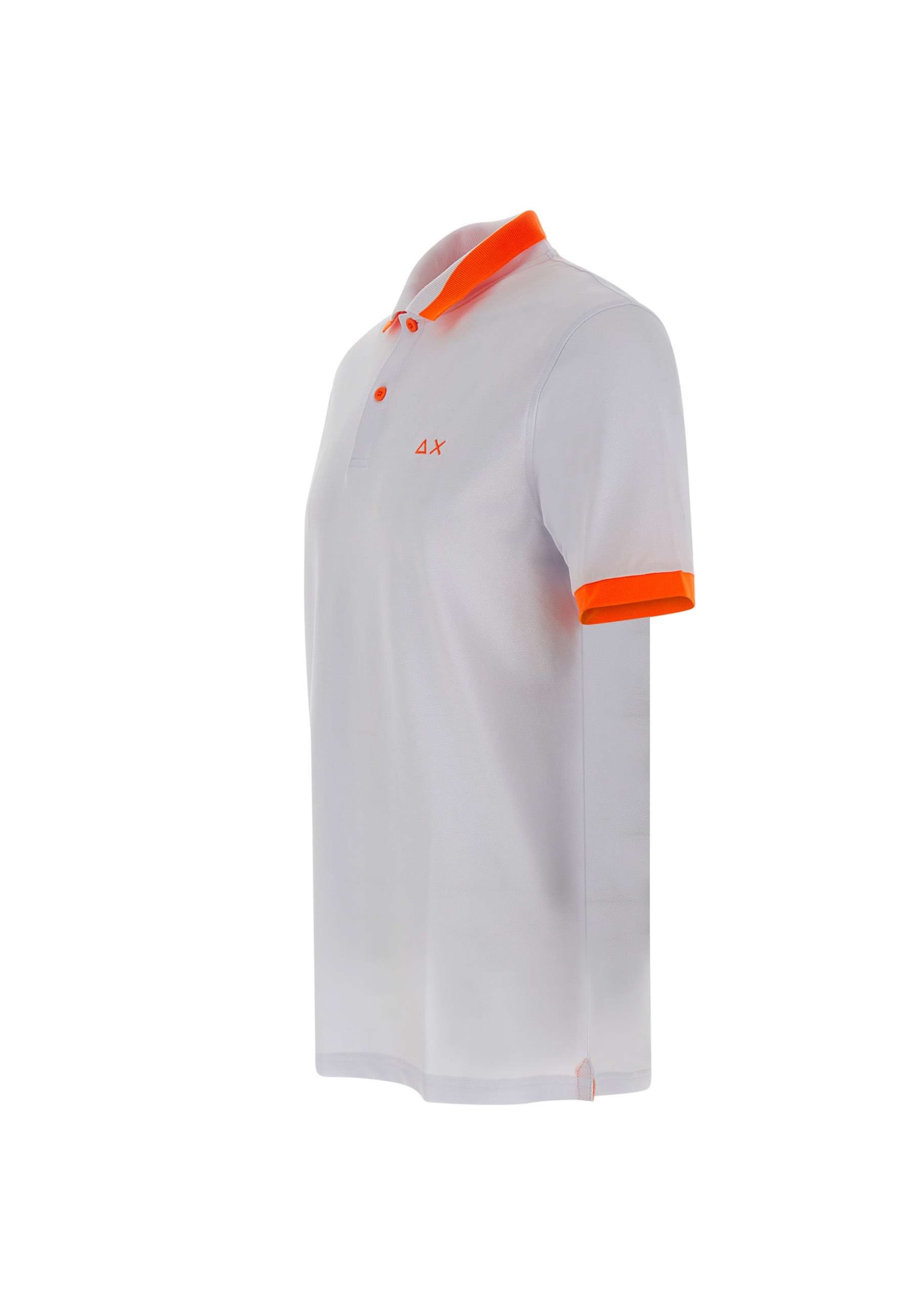 Shop Sun 68 Big Stripe Cotton Polo Shirt In White