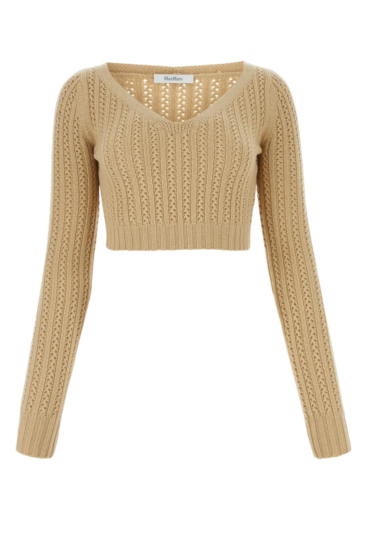 Shop Max Mara Beige Wool Blend Ifrem Sweater