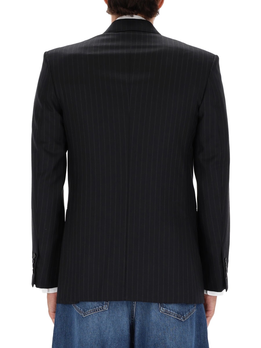 Givenchy Fitted Striped Jacket In Black