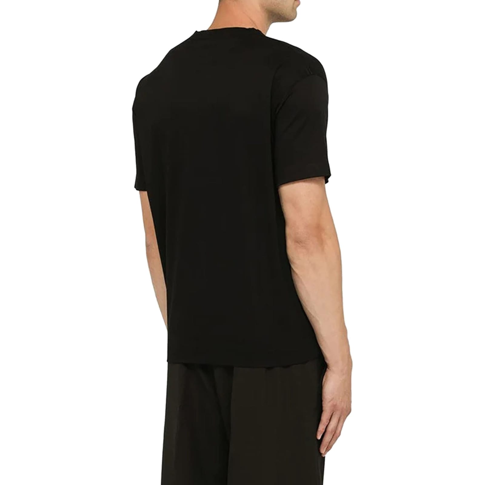 Shop Valentino Cotton Logo T-shirt In Black