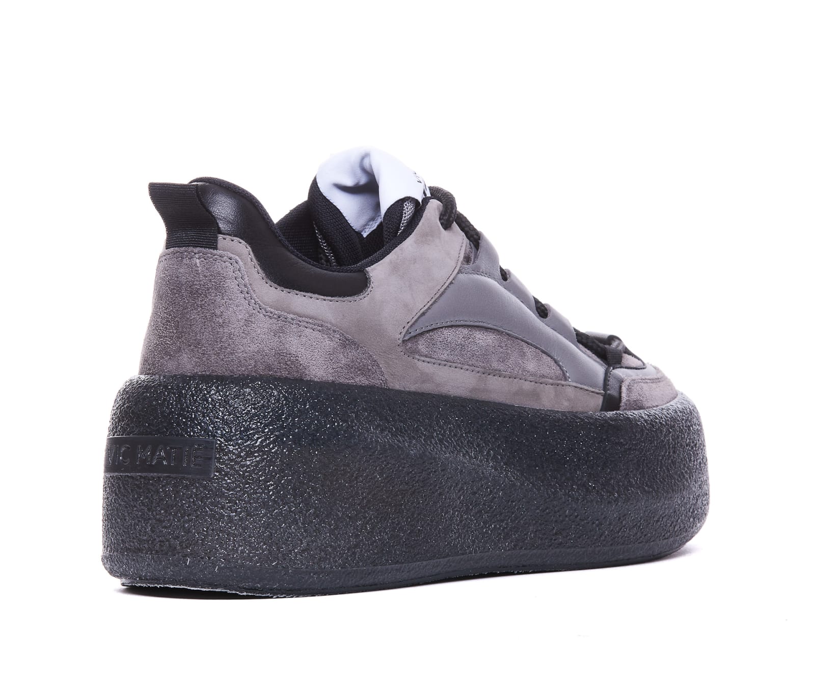 Shop Vic Matie Nabuk Sneakers In Grey