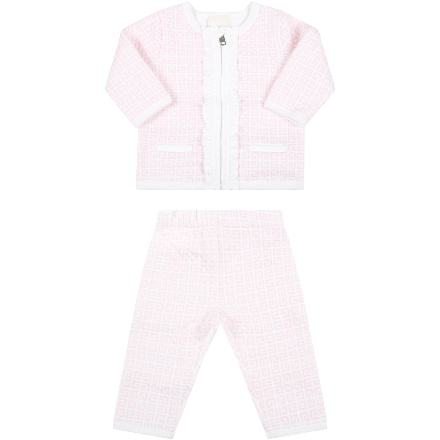 Givenchy White Set For Baby Girl With Logos