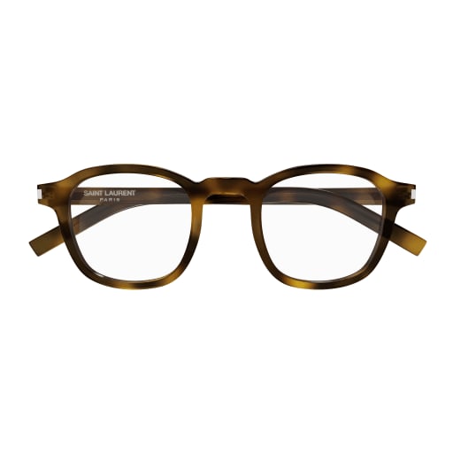 Shop Saint Laurent Sl 549 Slim Opt Eyewear In Havana Havana Transpa