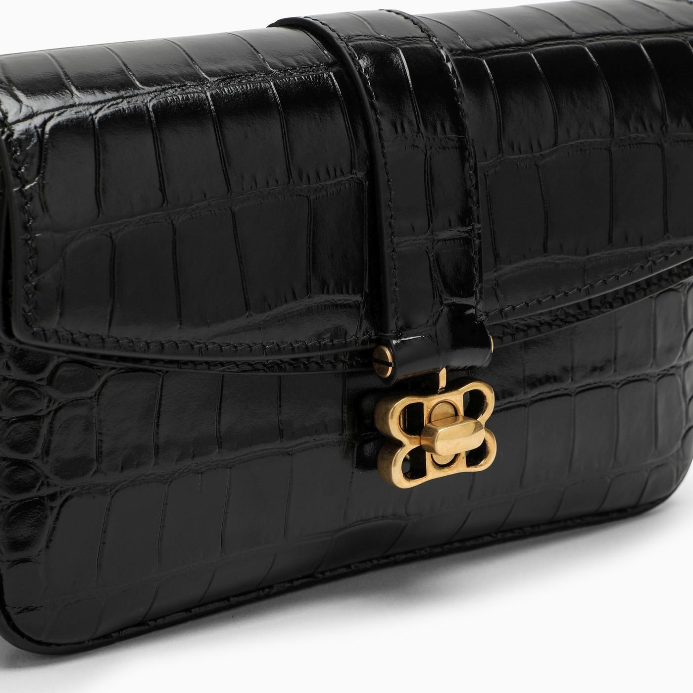 Shop Balenciaga Black Leather Mini Cross-body Bag