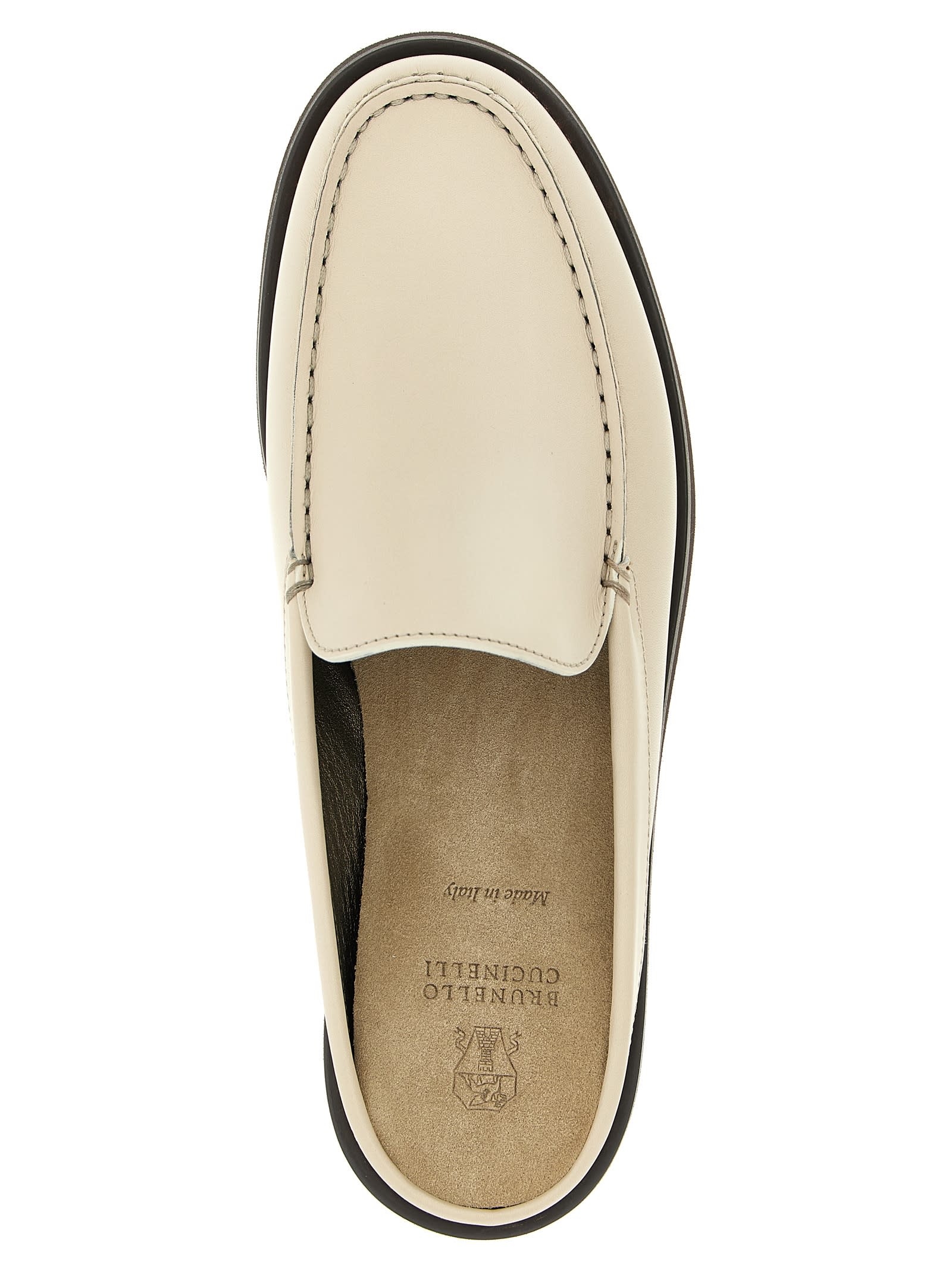 Brunello Cucinelli Loafers Sabots In White