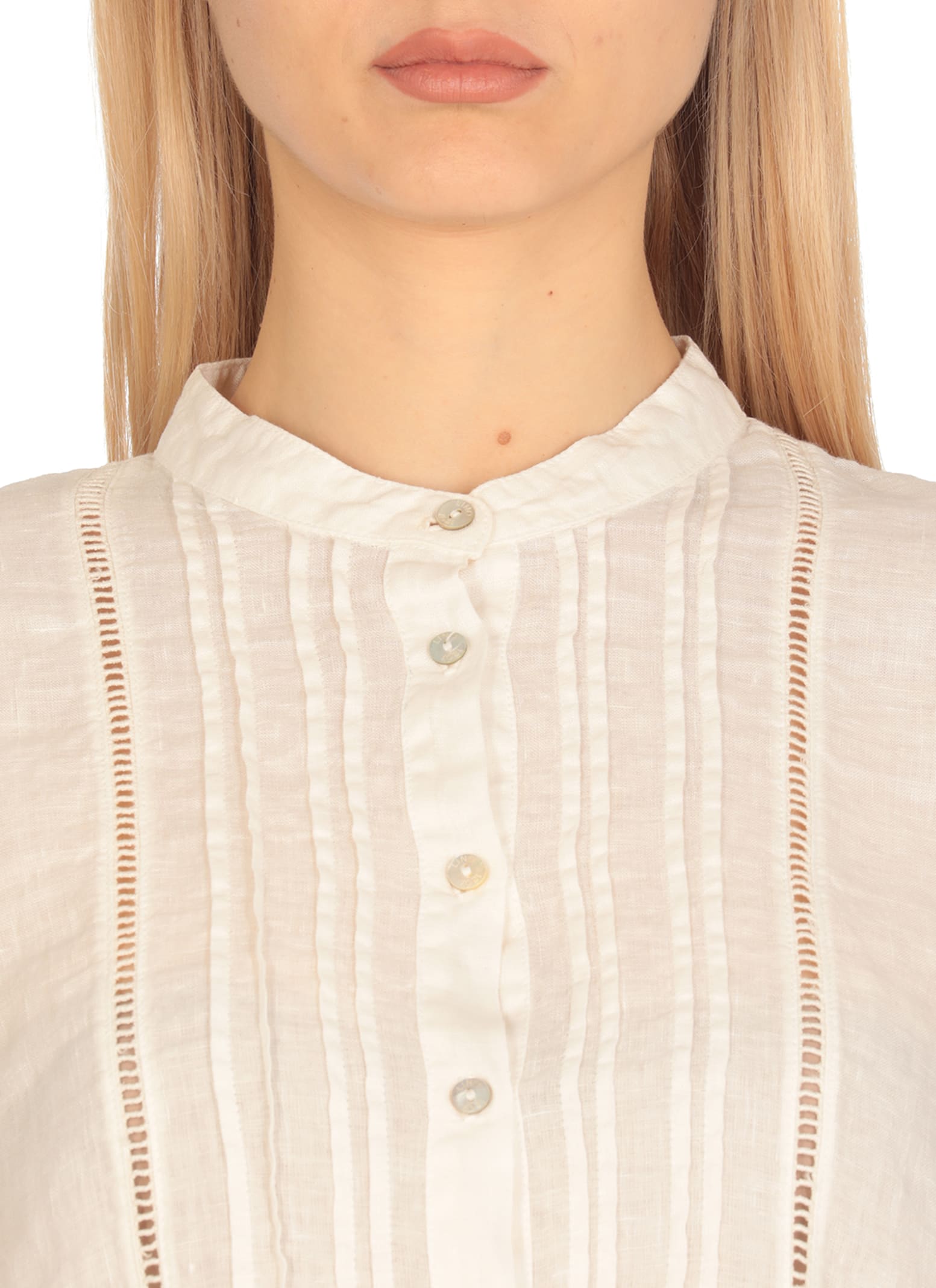 120% Lino Linen Shirt In White