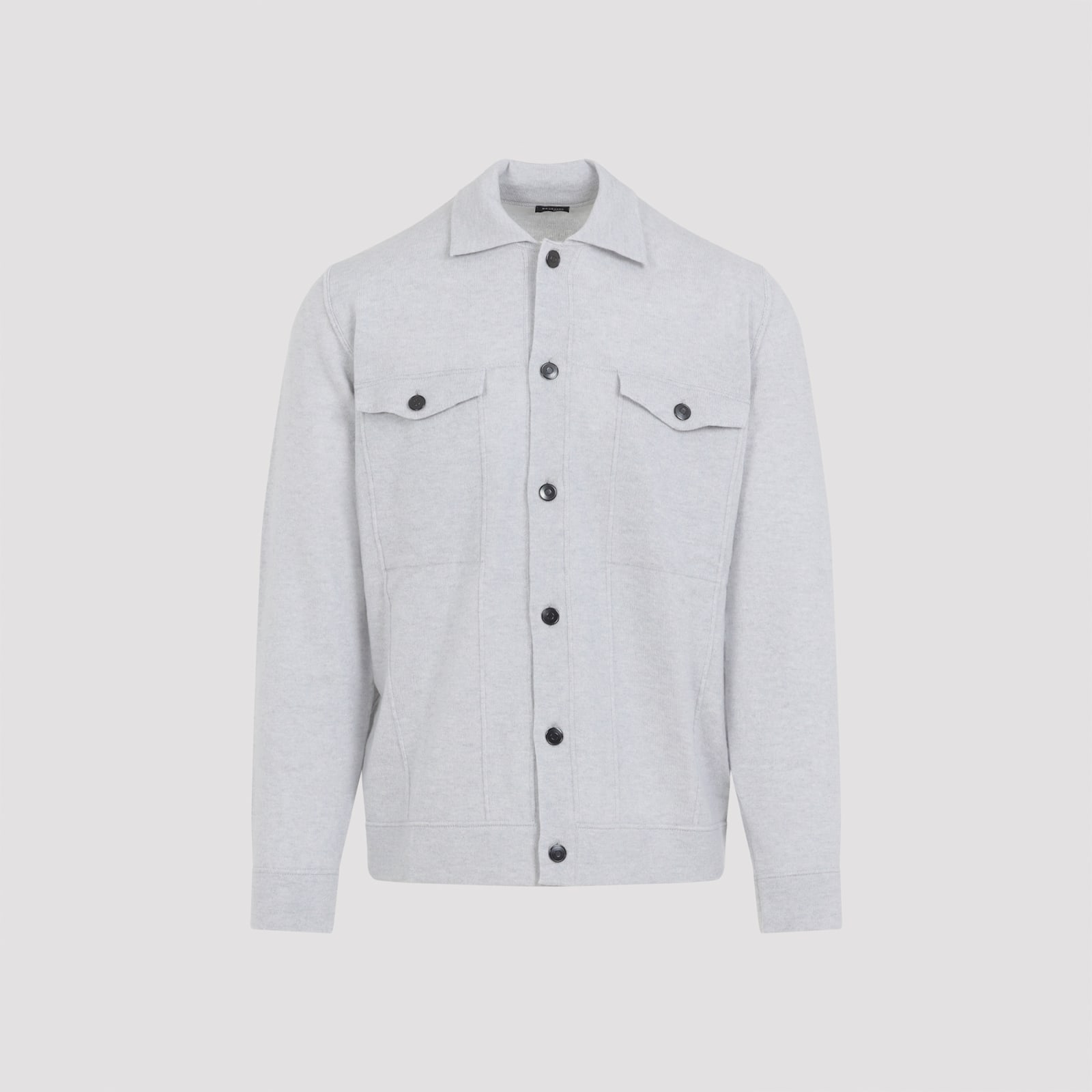 Kiton Stylish Jacket Featuring Chest Pockets And Long Sleeves In Gray
