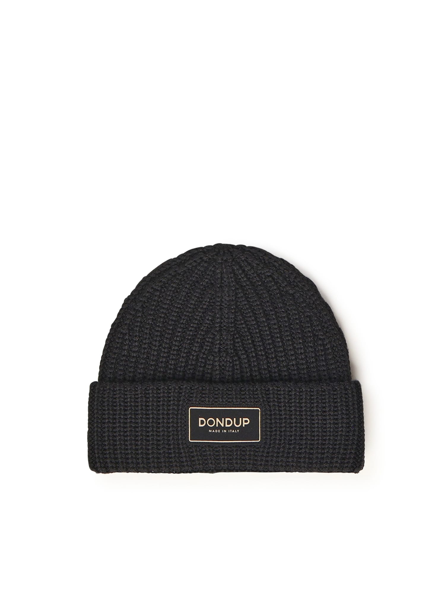 Dondup Technical Wool Hat In Black