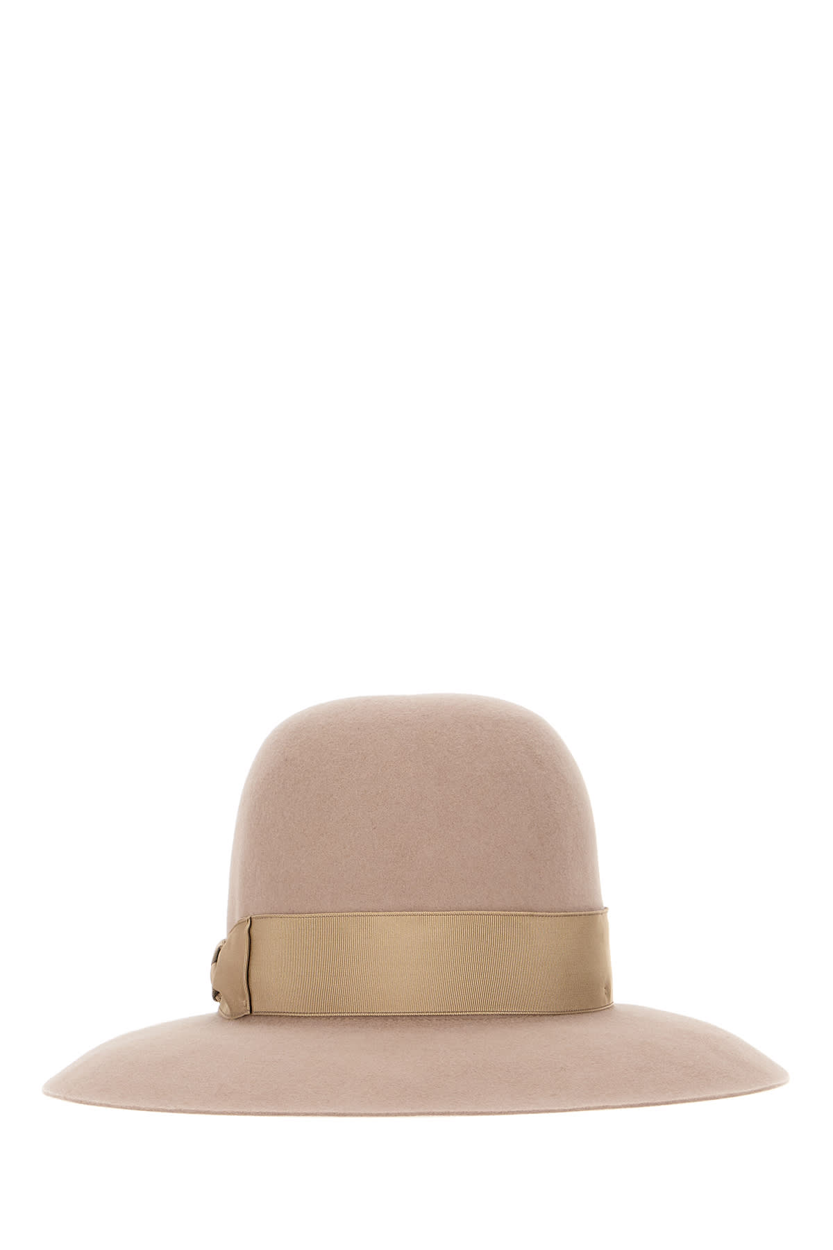 Powder Pink Felt Eleonora Folar Hat