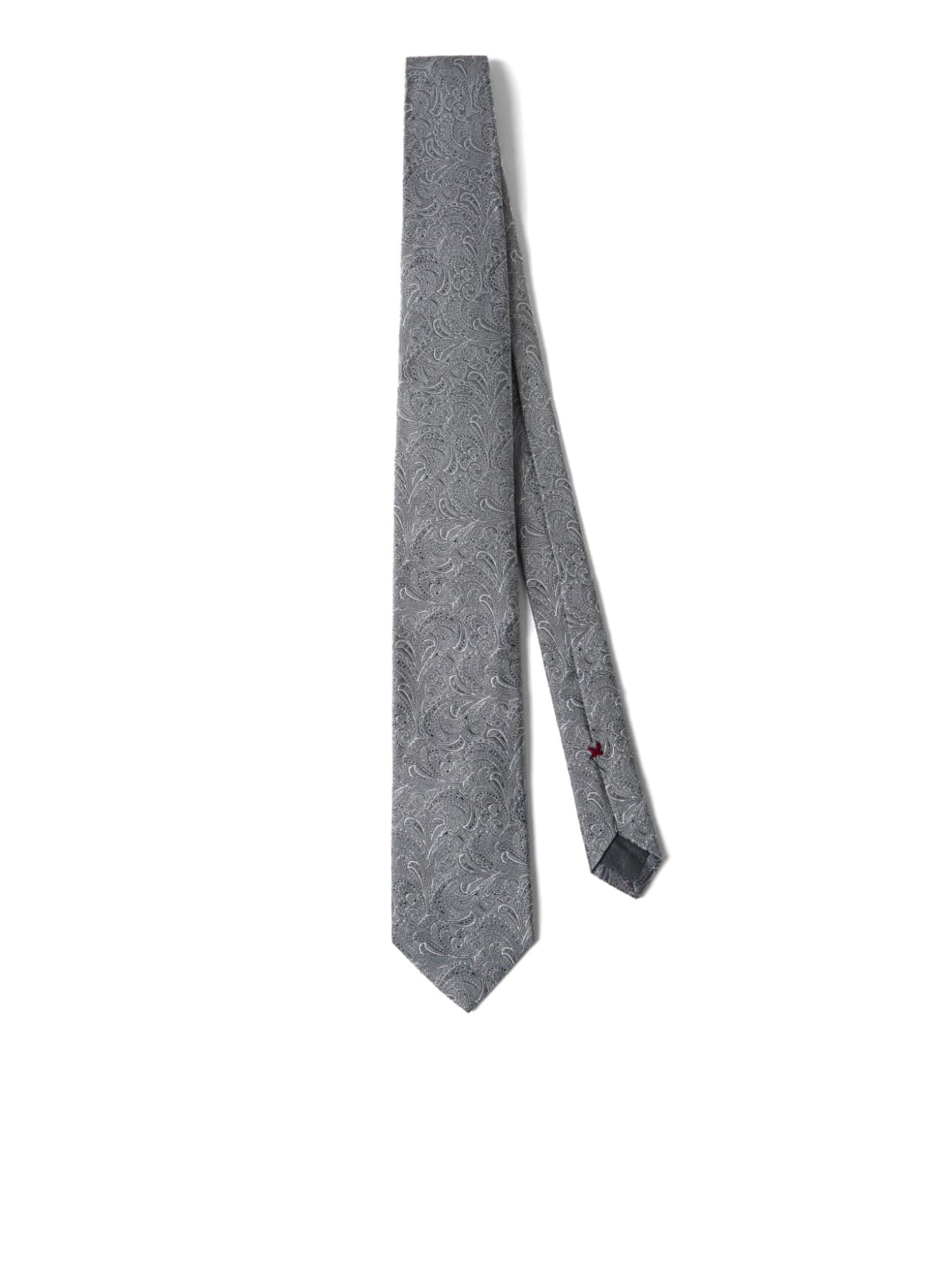 Brunello Cucinelli Tie In Medium Grey