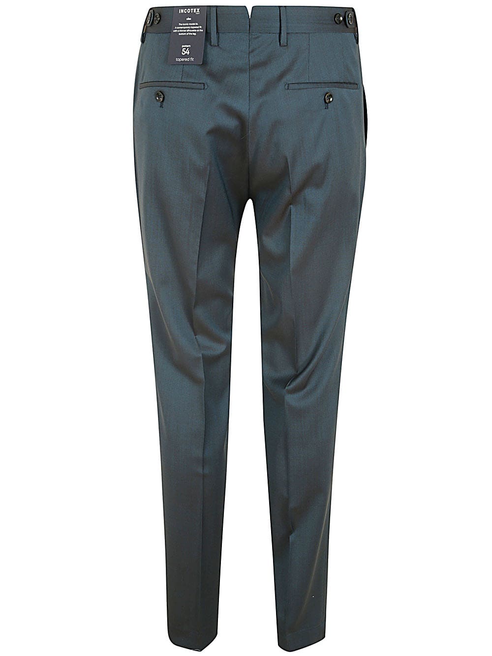 Shop Incotex Model R54 Tapered Fit Trousers In Medium Blue