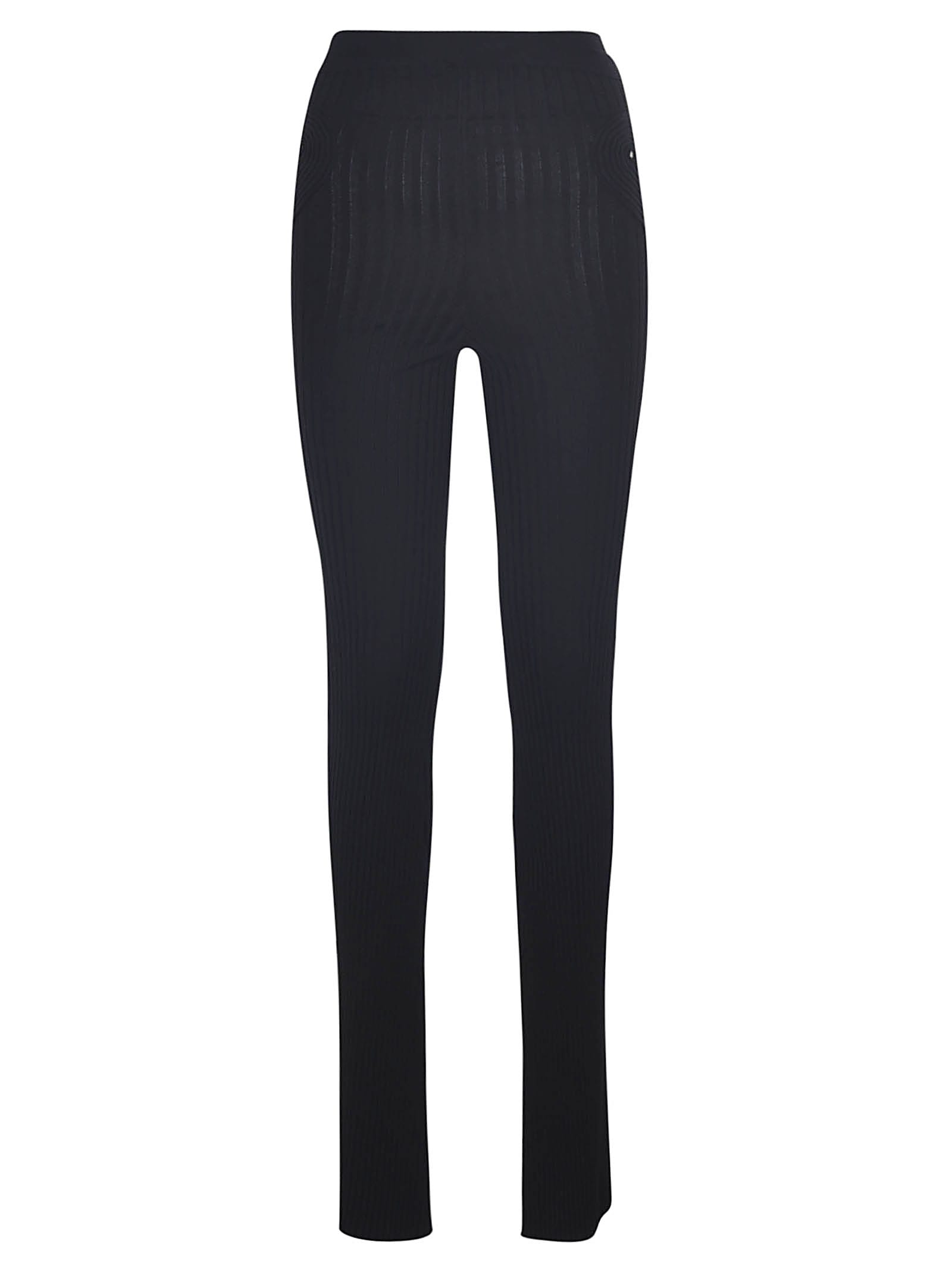 ANDREADAMO Ribbed Knit Flair Trousers