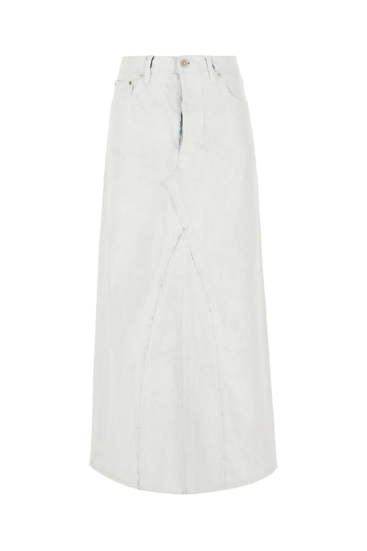 Maison Margiela White Denim Skirt In 967