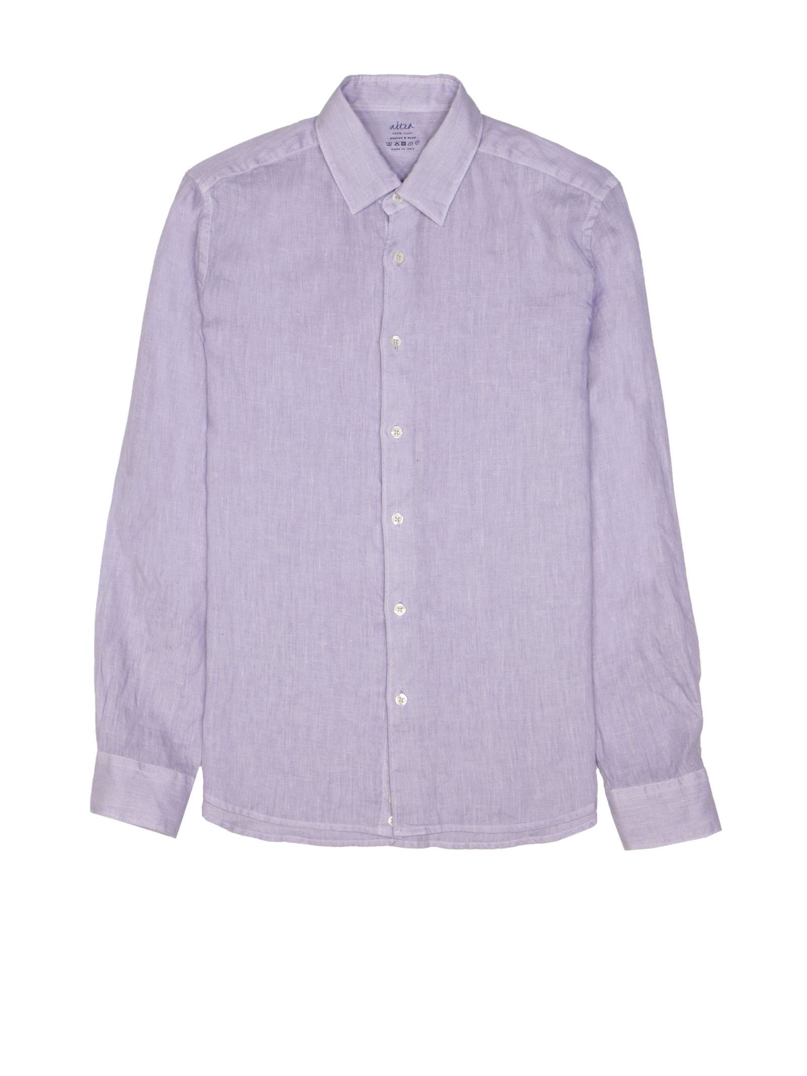Altea Wisteria Linen Shirt In Purple