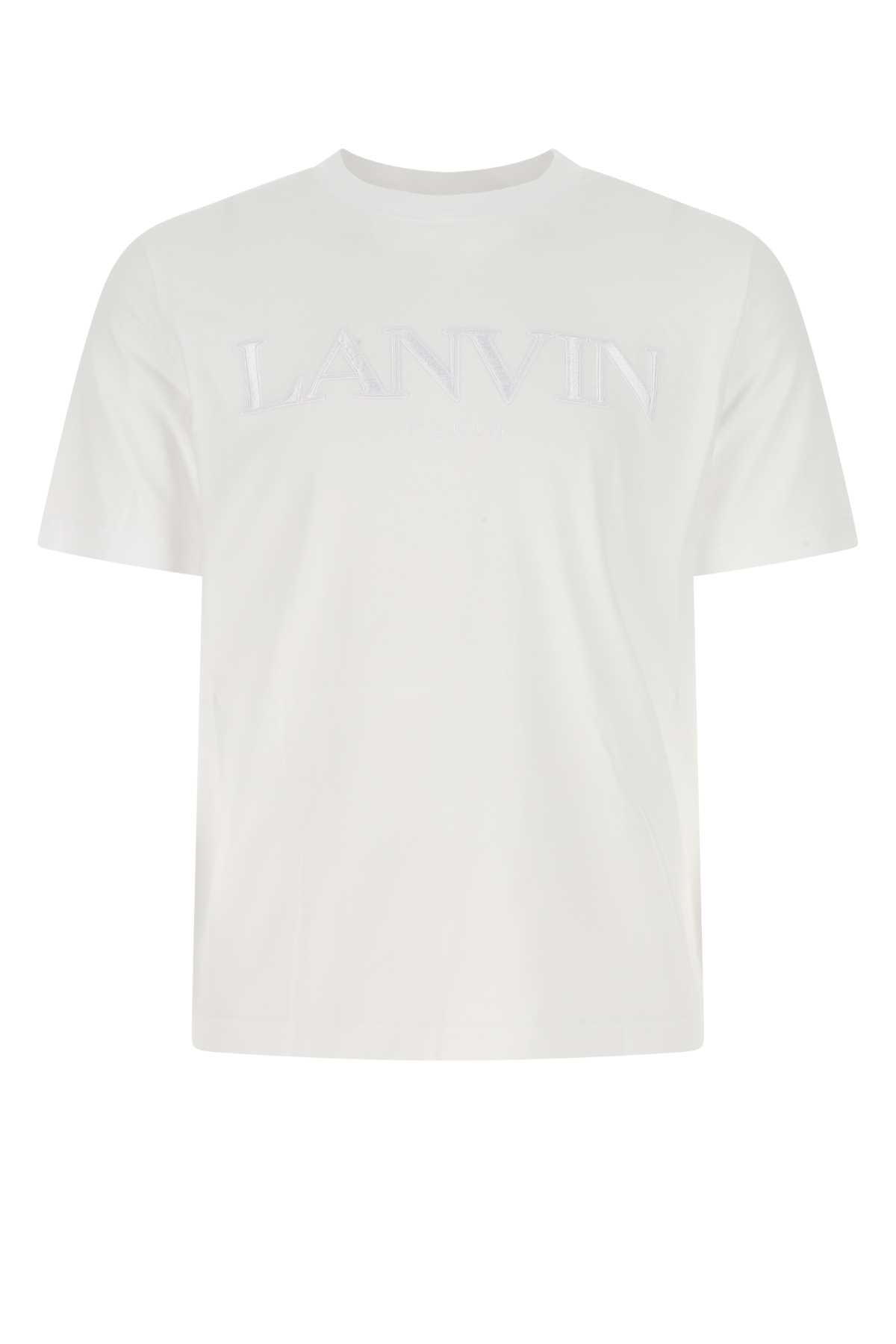Lanvin White Cotton T-shirt In Opticwhite