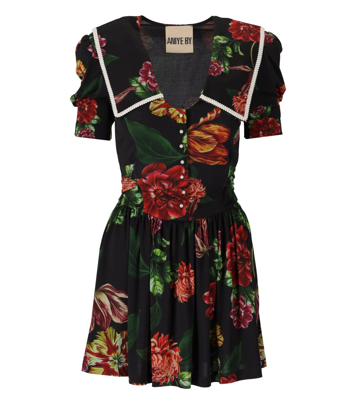 Aniye By Dafne Black Floral Dress