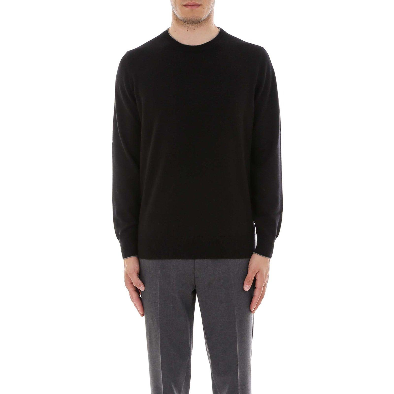 Brunello Cucinelli Cotton Sweater In Nero