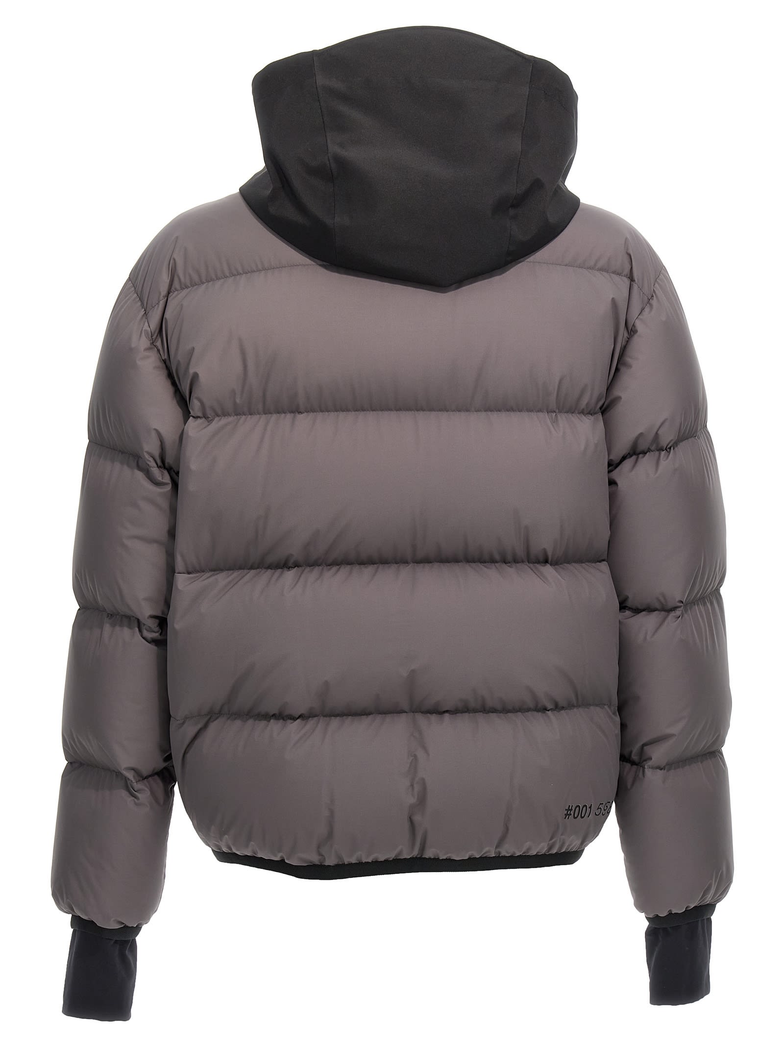 Shop Moncler Marcassin Down Jacket In Gray