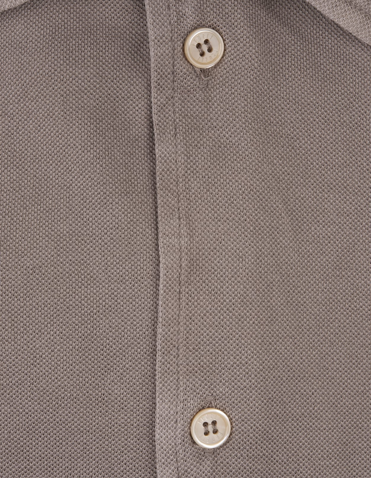 Shop Fedeli Sand Classic Shirt In Light Piquet In Brown