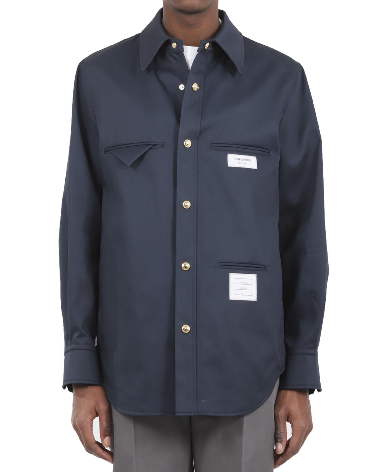 Thom Browne Navy Mackintosh Shirt