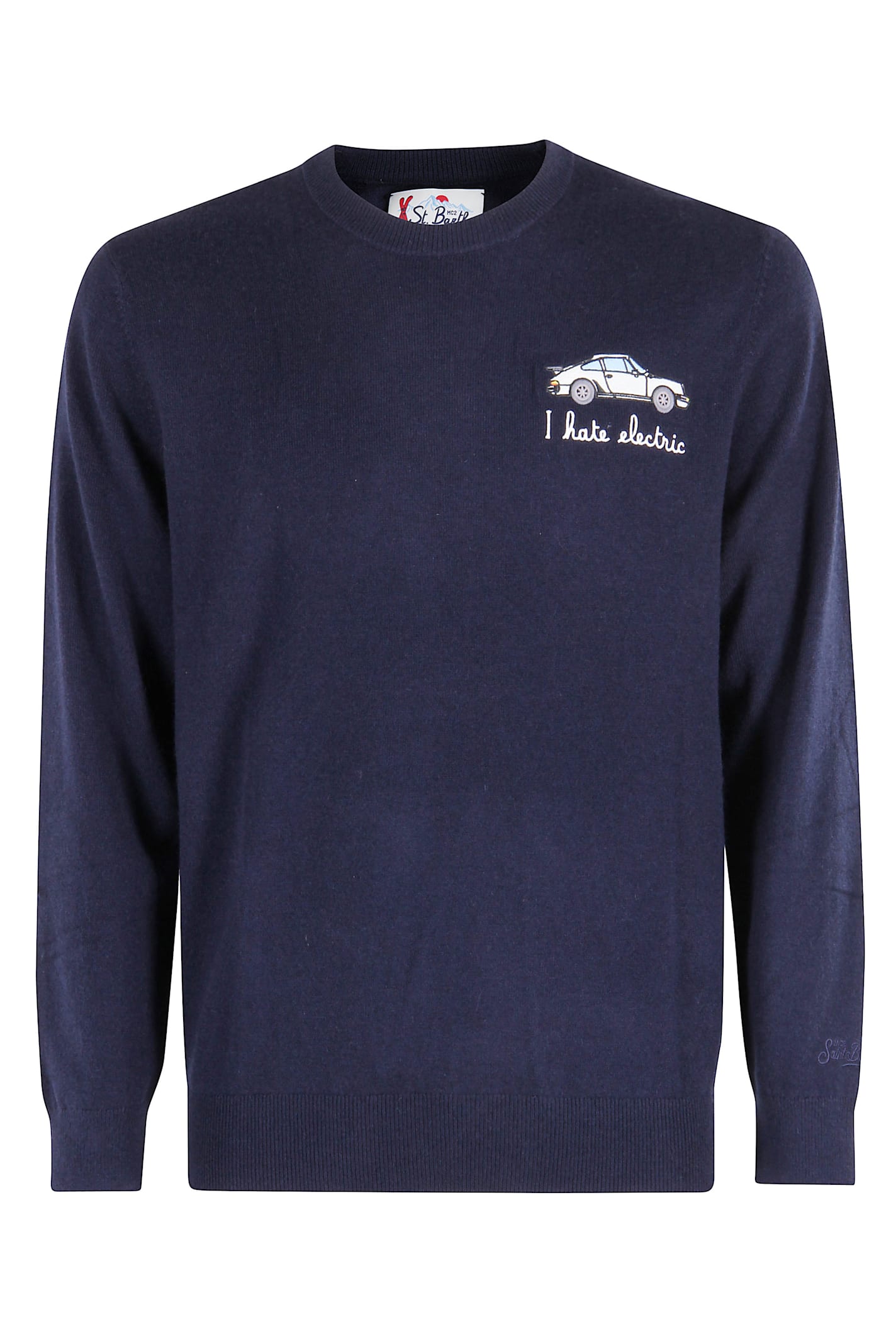 Mc2 Saint Barth Crew Neck Light Sweater In Blue
