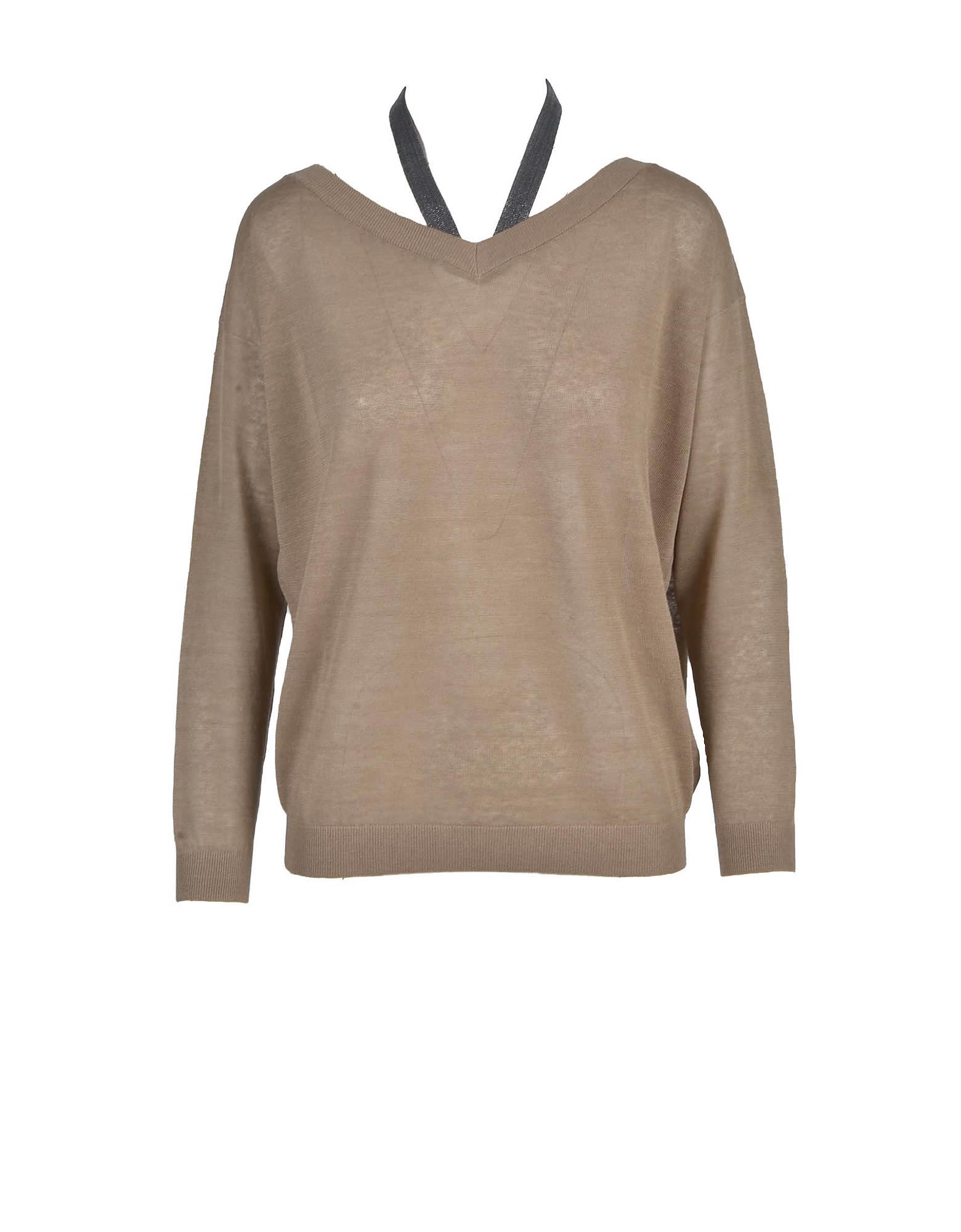 Brunello Cucinelli Womens Brown Sweater