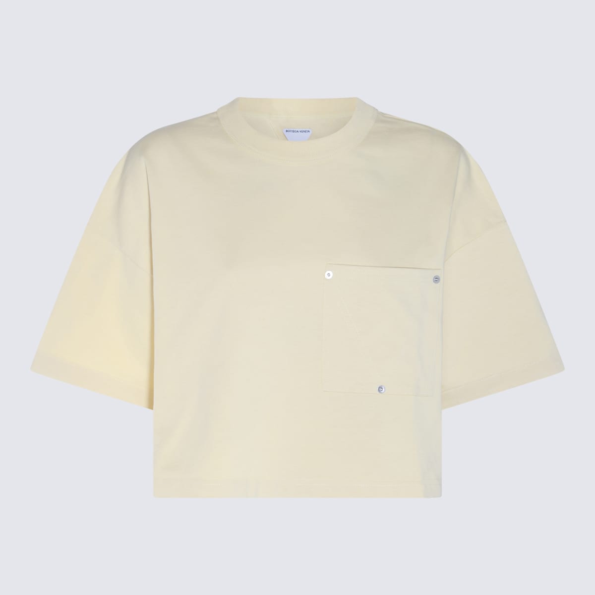 Shop Bottega Veneta Light Yellow Cotton T-shirt In Barley