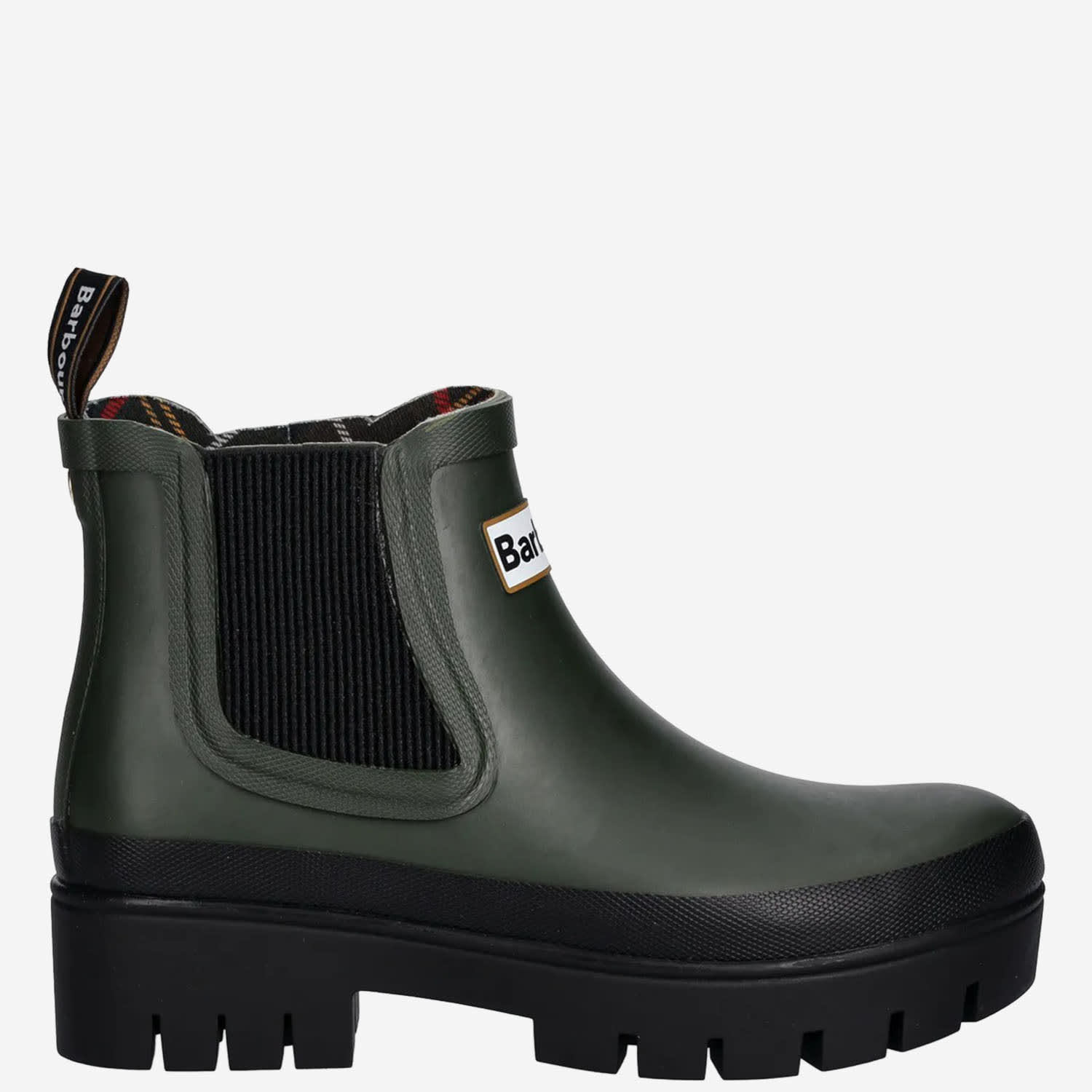Barbour Halton Waterproof Chelsea Rain Boot In Green
