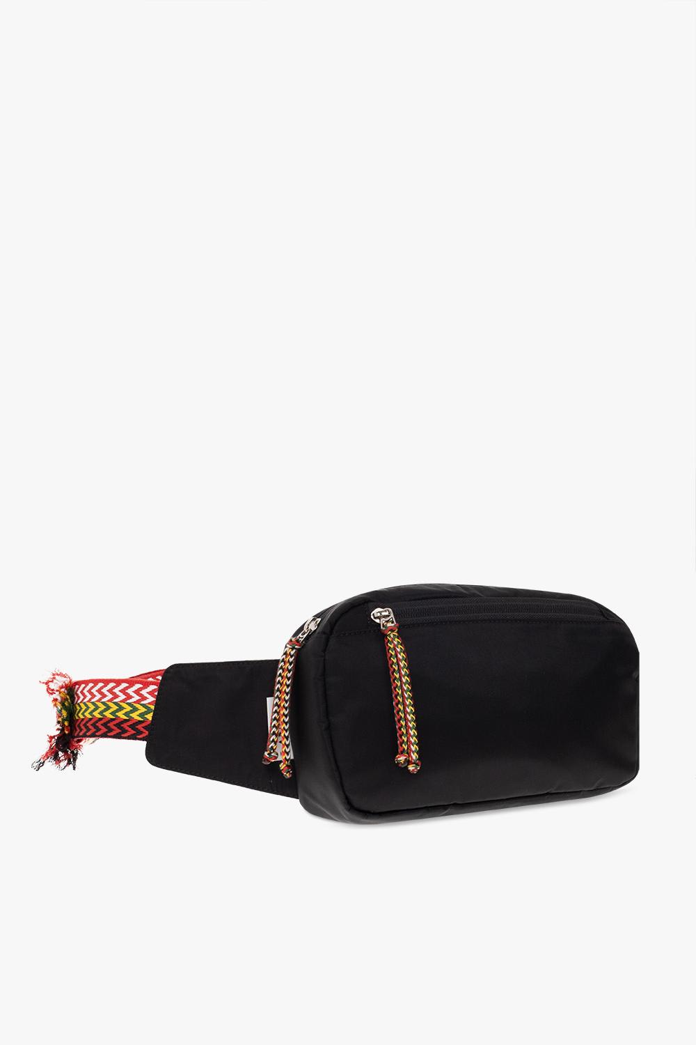 Shop Lanvin Belt Bag With Logo In Black