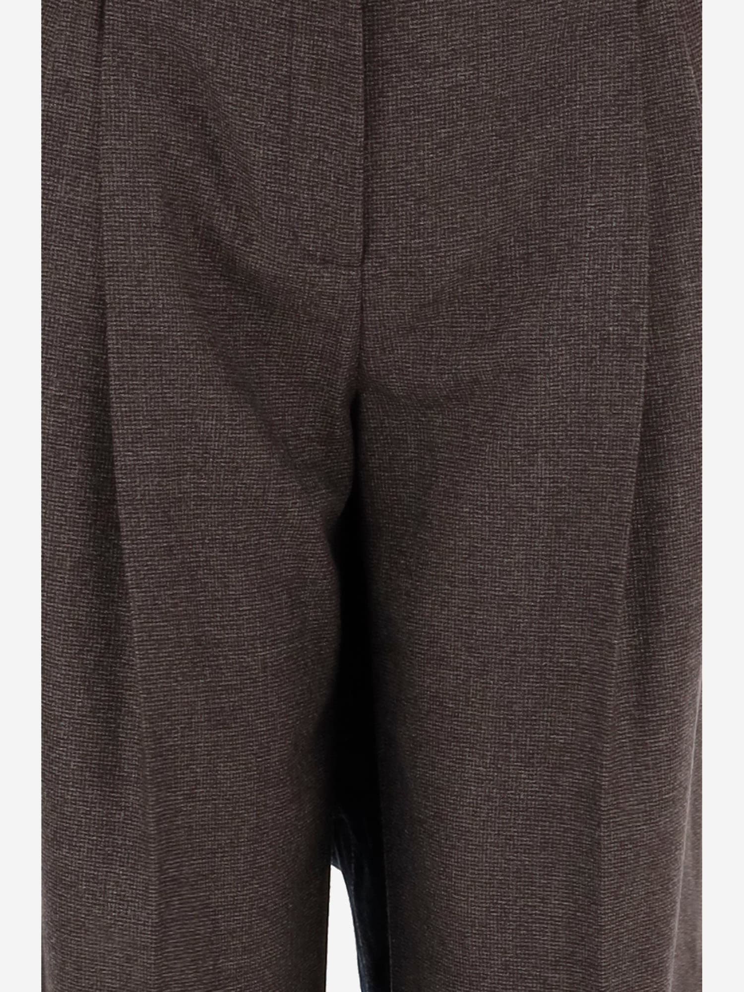 Ql2 Mafalda Wool Straight-leg Pants In Brown