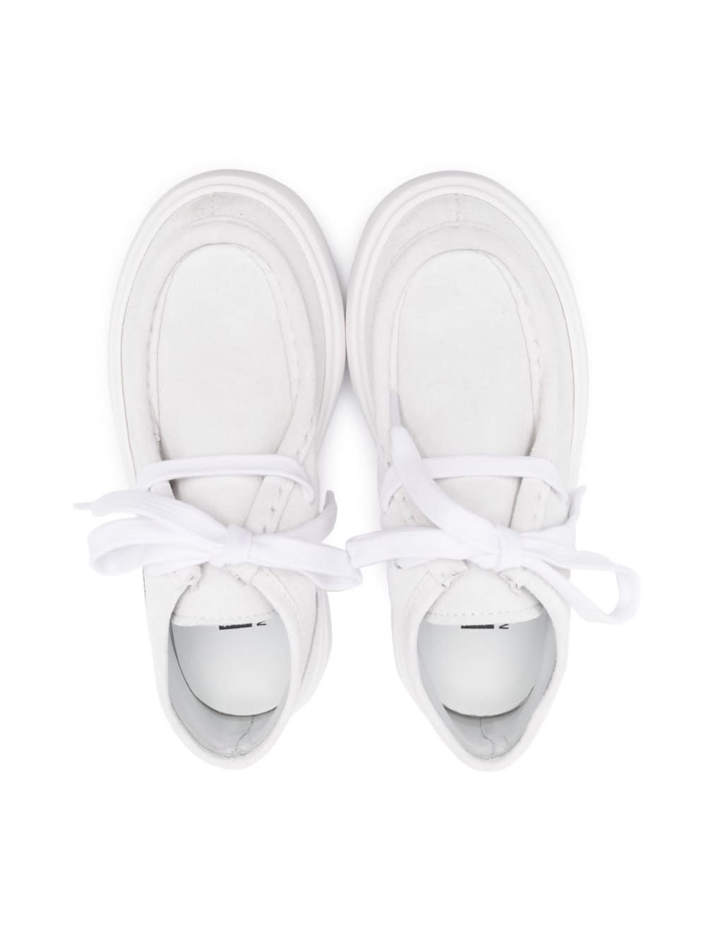 Shop Mm6 Maison Margiela Calf Leather High-top Sneakers In White