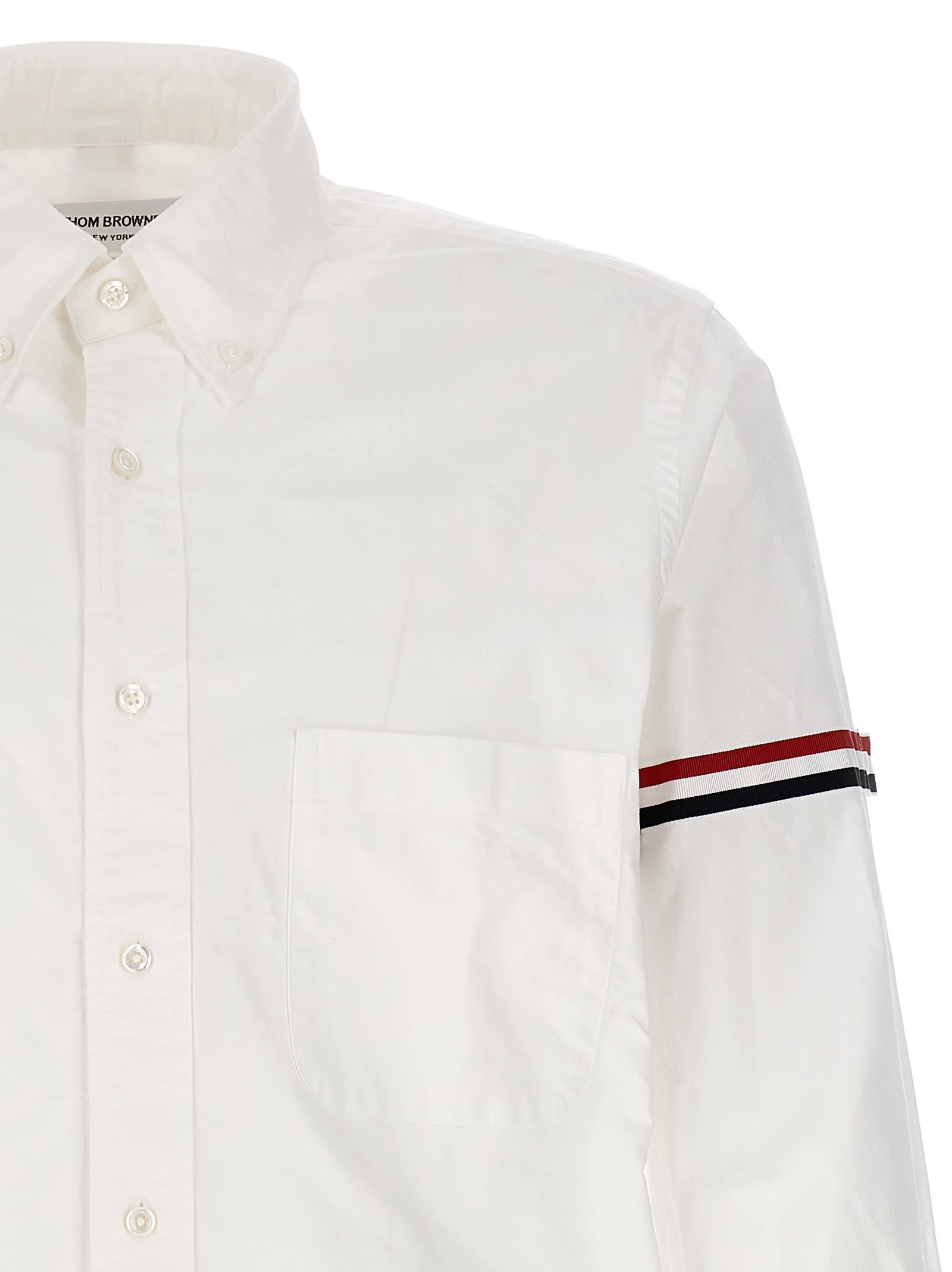 Shop Thom Browne Rwb Shirt In White