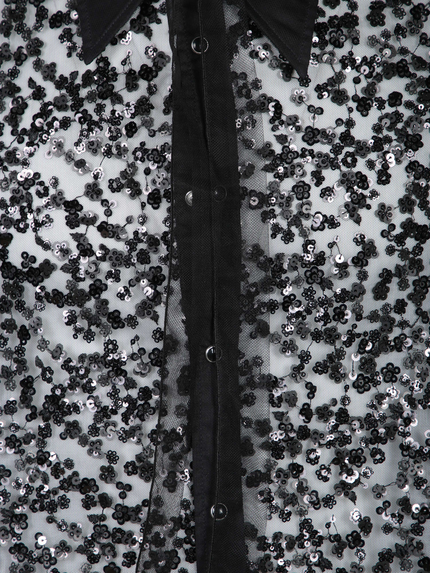 Dsquared2 Black Sequin Shirt In Black