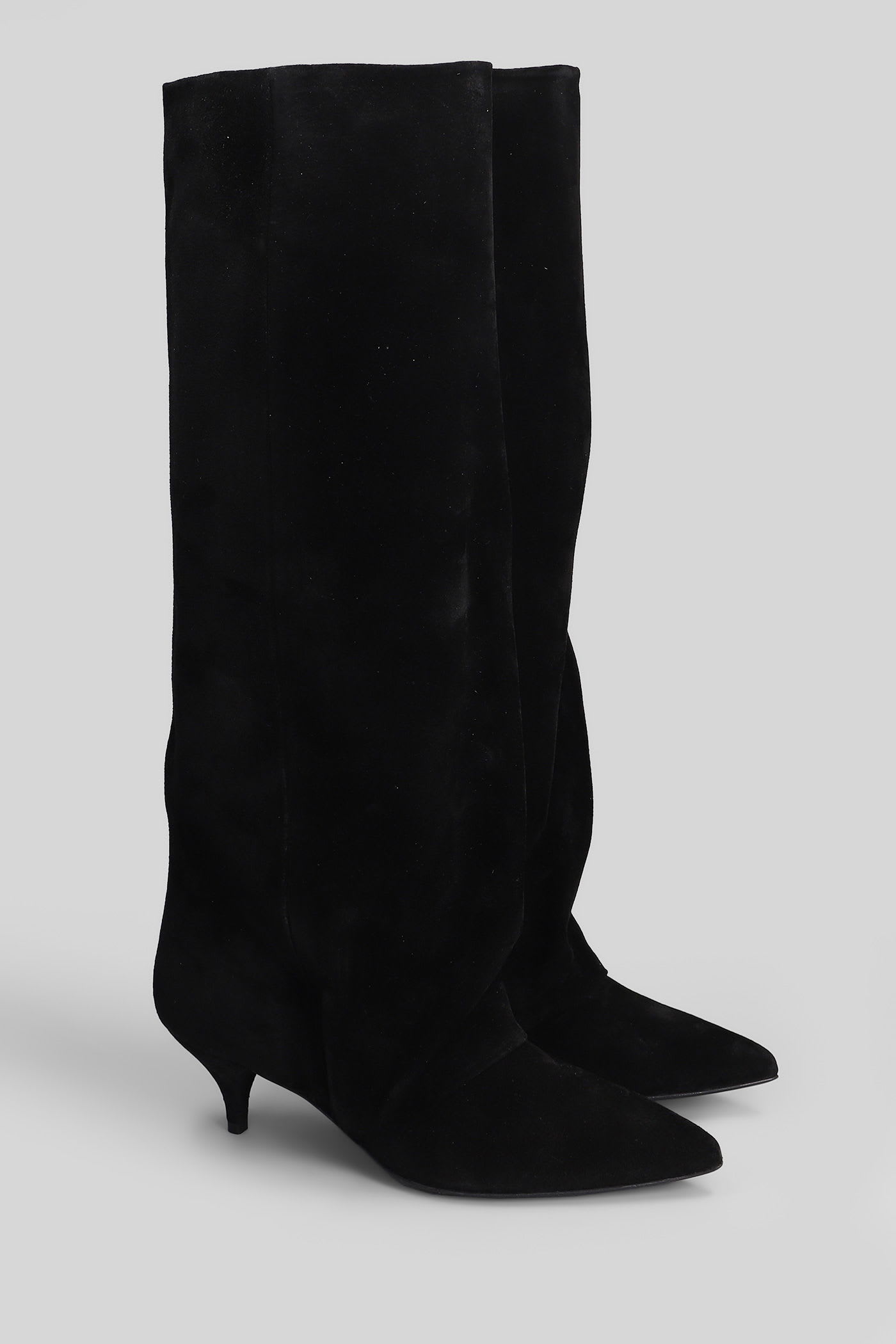 Alchimia High Heels Boots In Black Suede In Black
