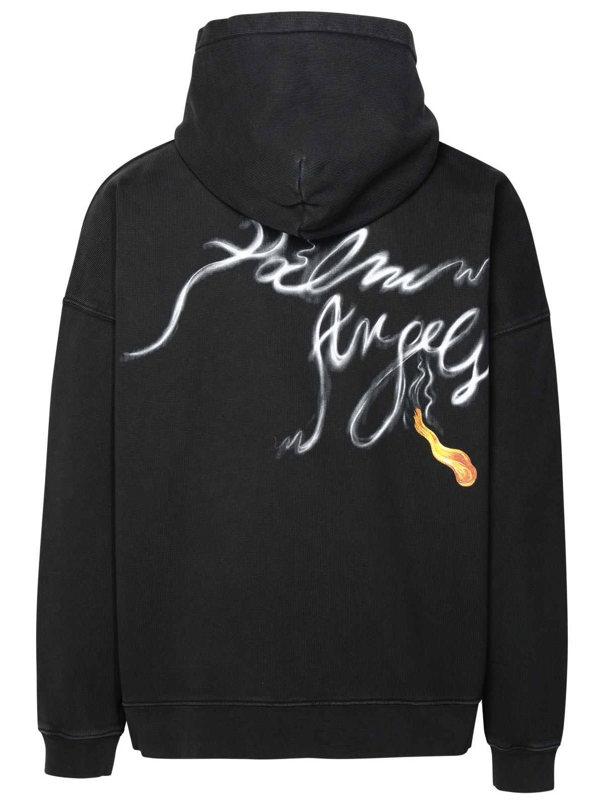 Shop Palm Angels Back Foggy Pa Black Cotton Sweatshirt