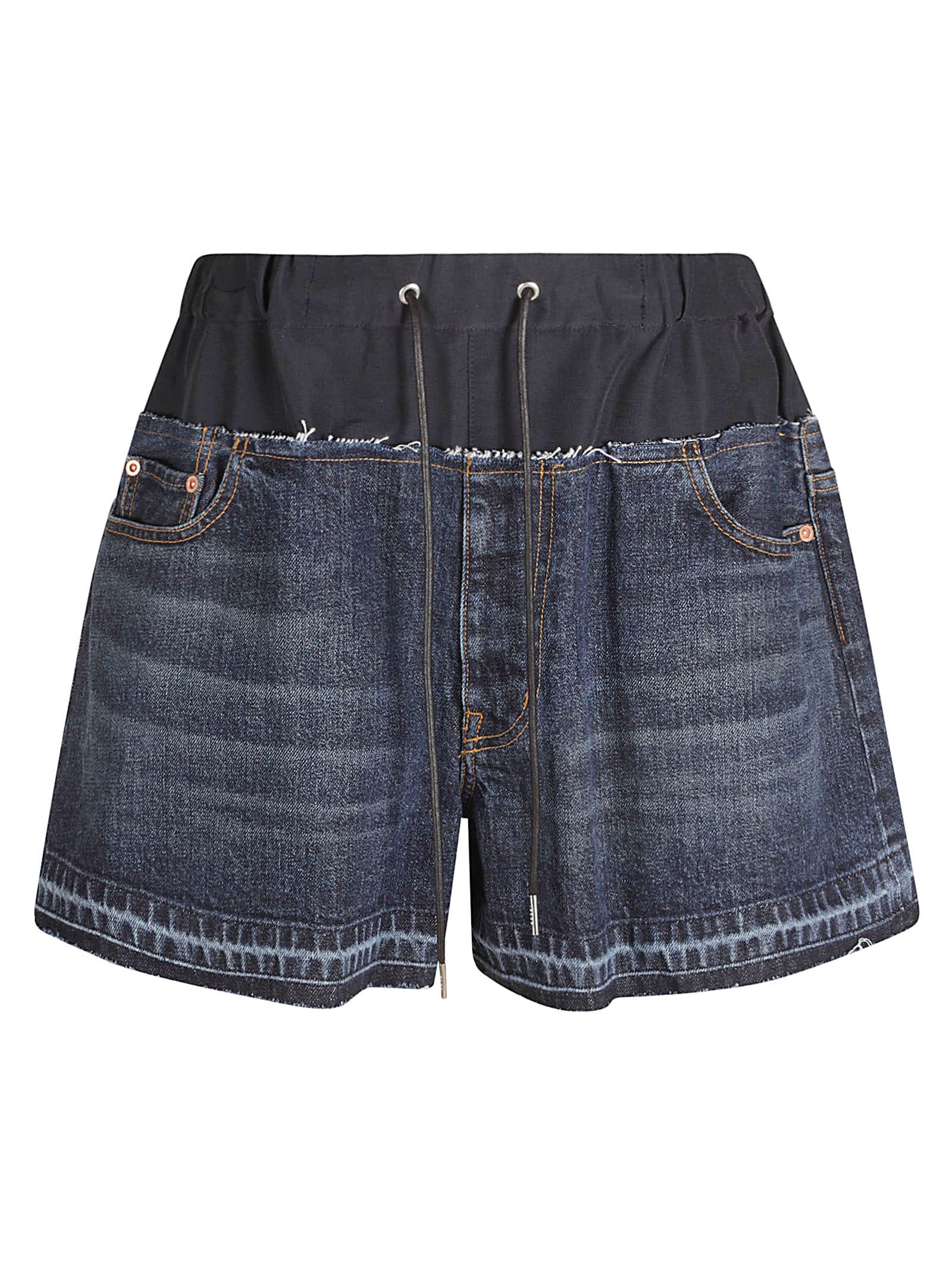 Double-layered Denim Shorts