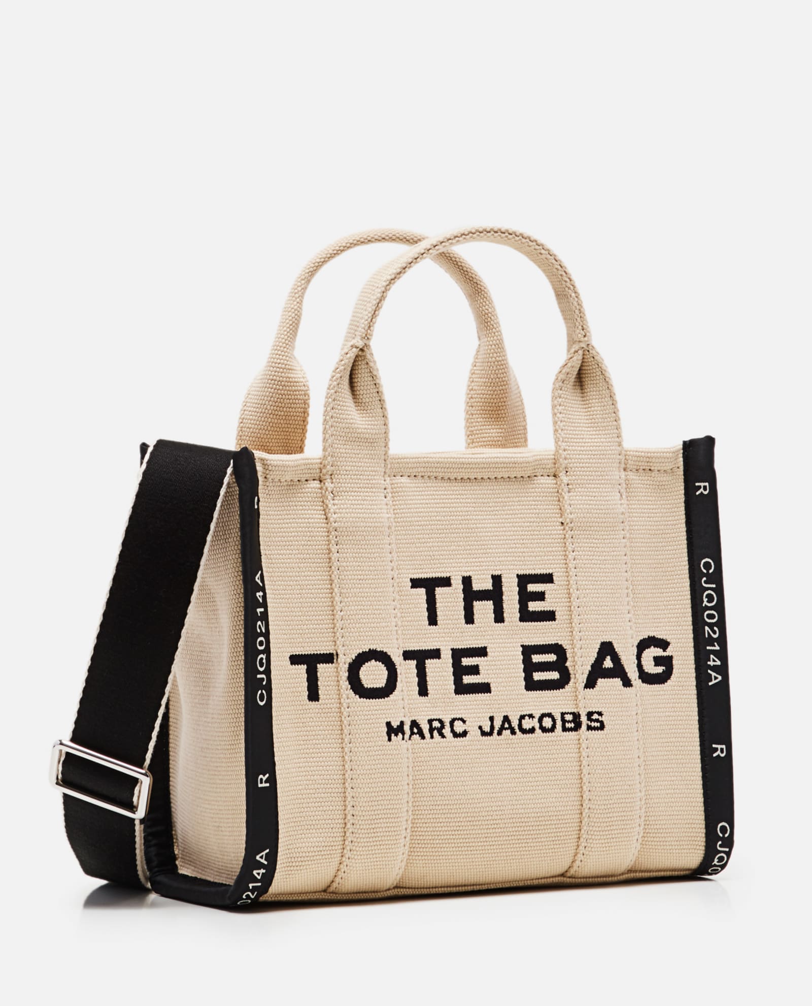 Shop Marc Jacobs The Small Jacquard Tote Bag In Beige