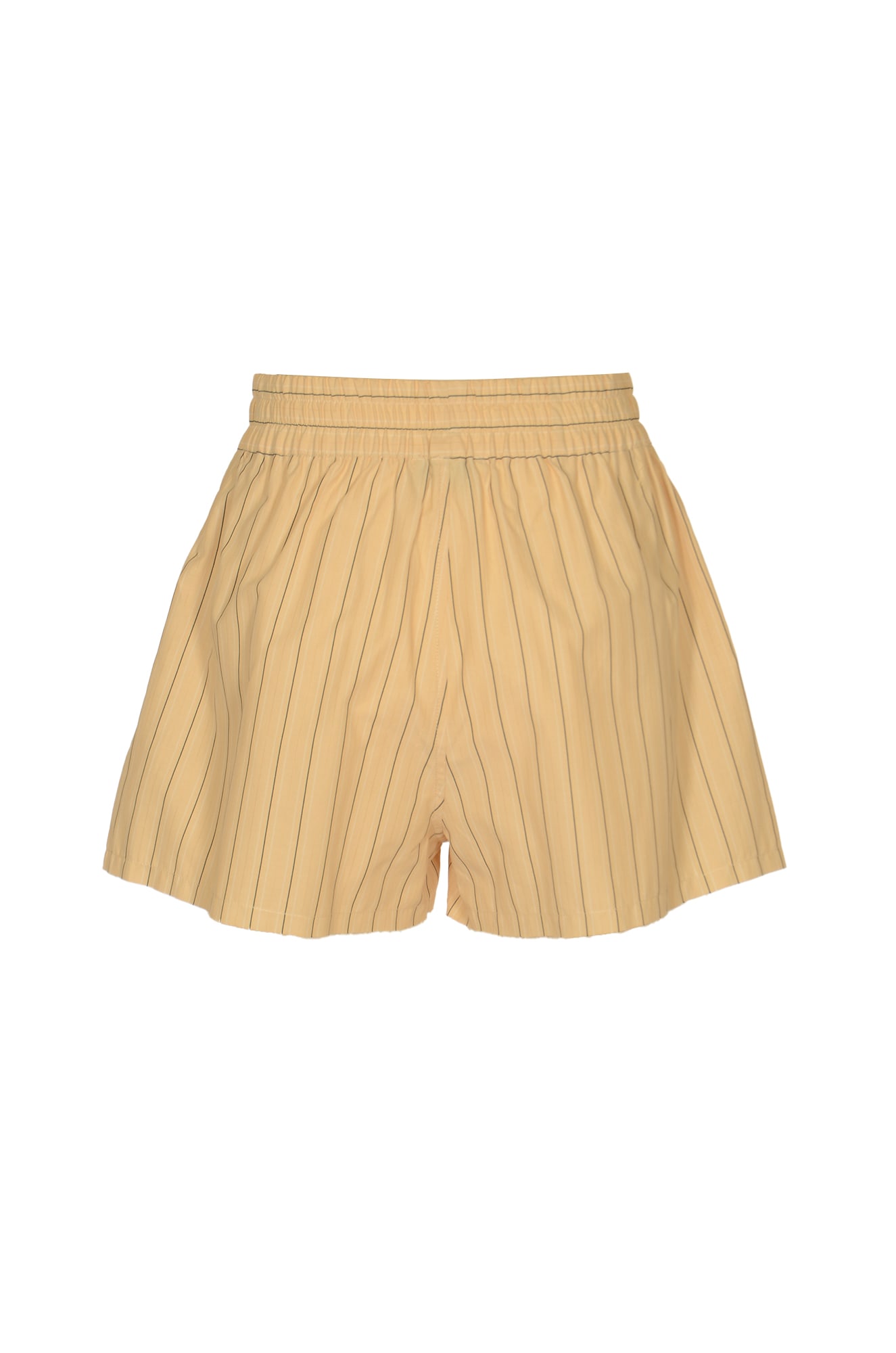 Shop Weili Zheng Pinstriped Boxer Shorts In Ecru