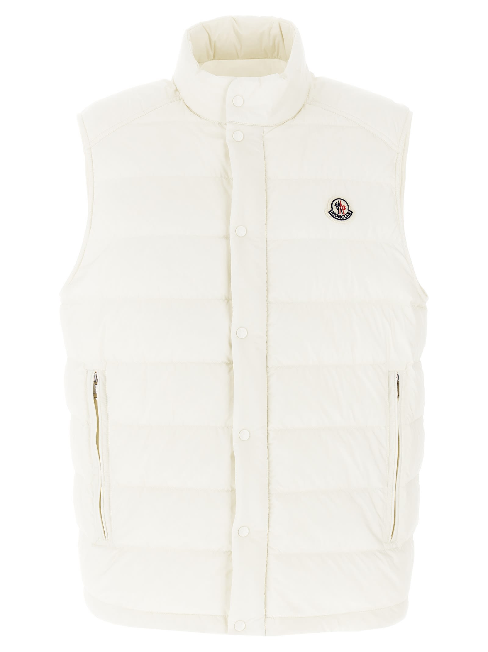 Moncler Down Ouse Gilet In Neutral