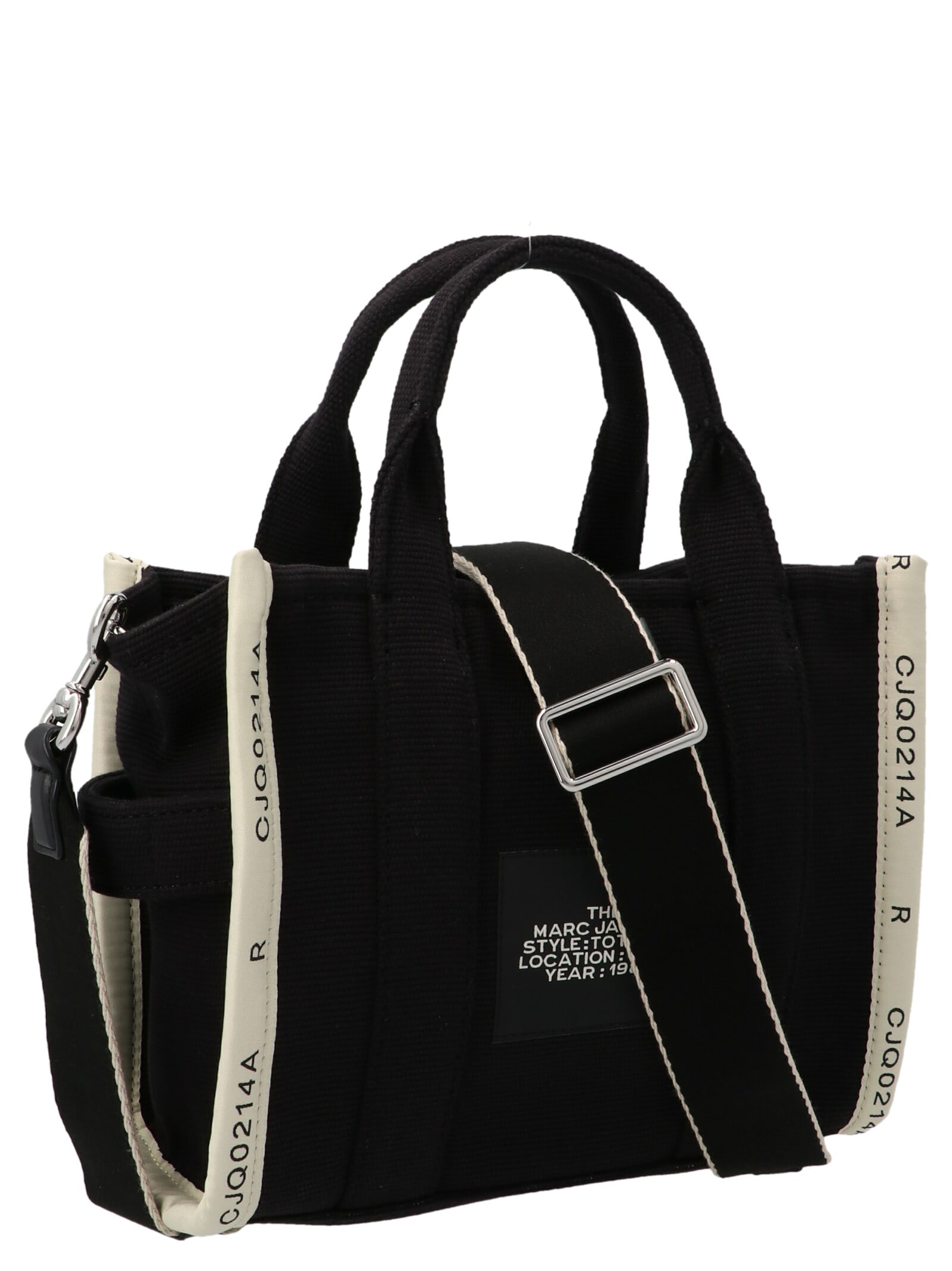 Shop Marc Jacobs Traveler Tote Mini Shopping Bag In White/black