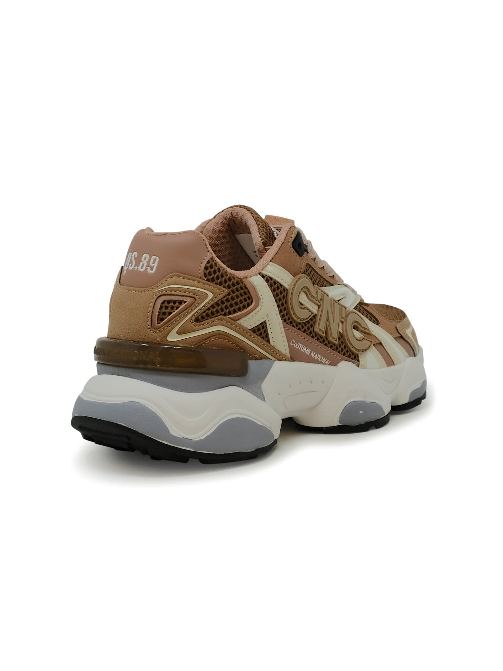 Shop Costume National Contemporary Costume National Suede Sneakers In Nude